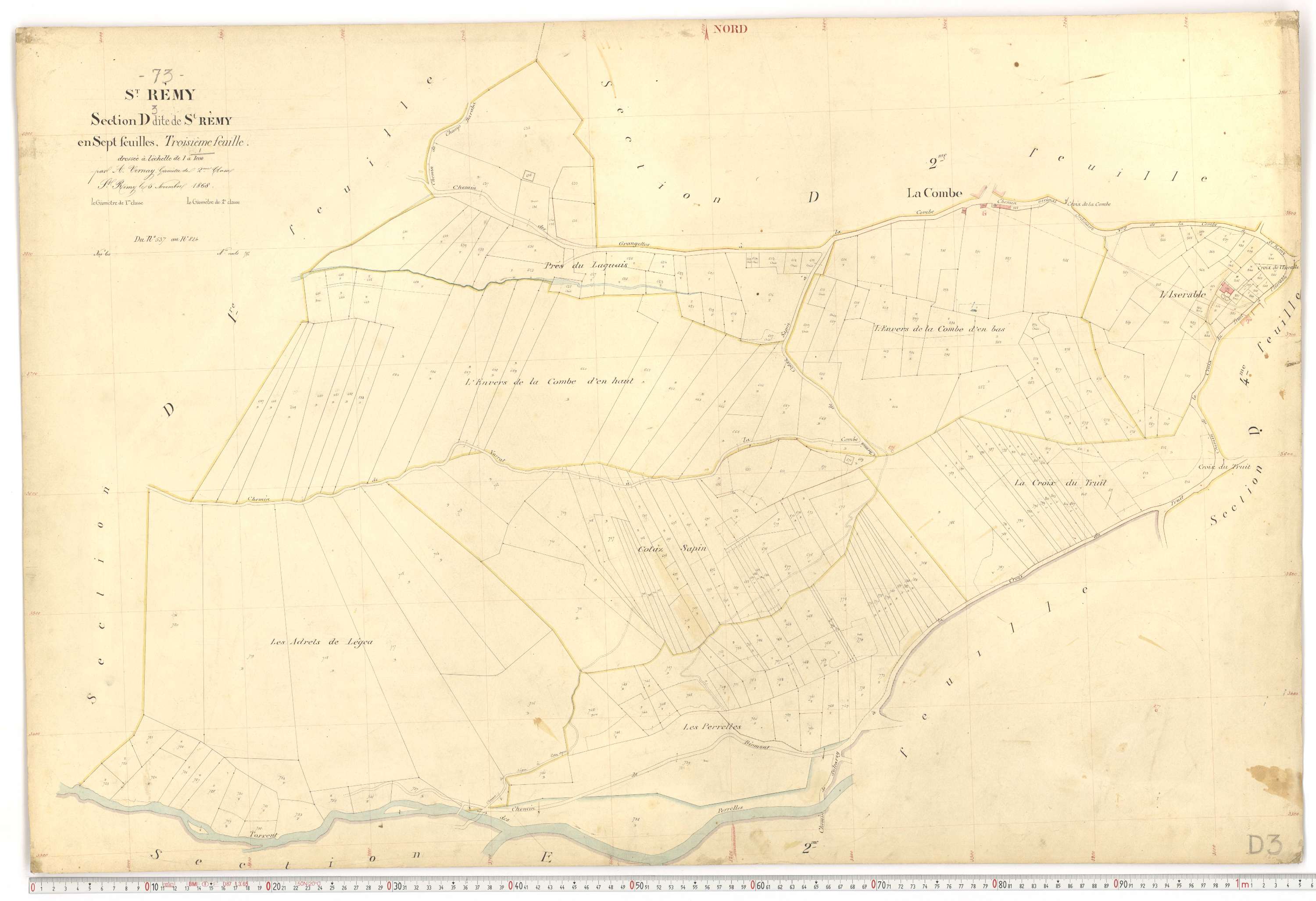 Saint-Rémy-de-Maurienne - Plans cadastraux du premier cadastre français.