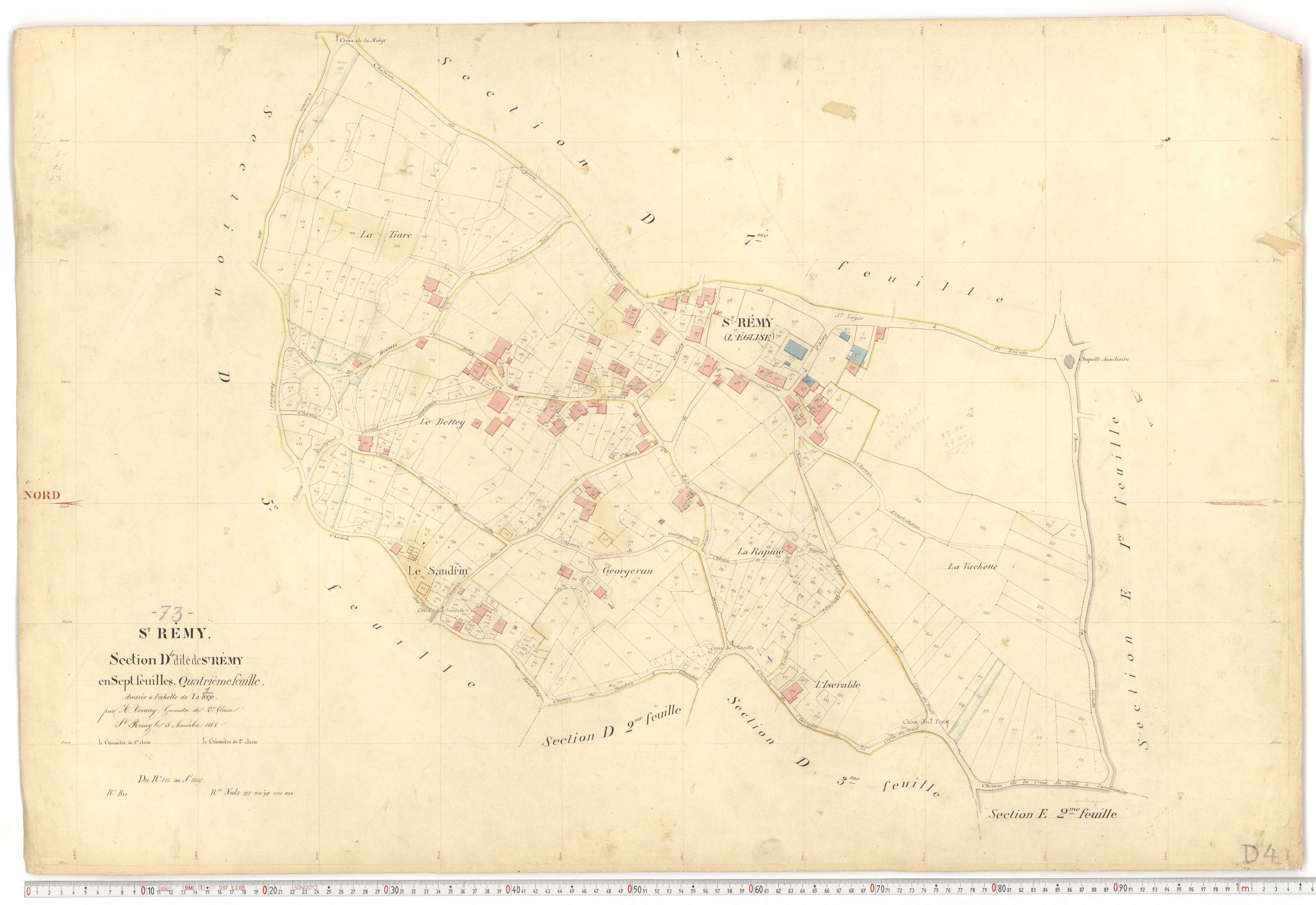 Saint-Rémy-de-Maurienne - Plans cadastraux du premier cadastre français.