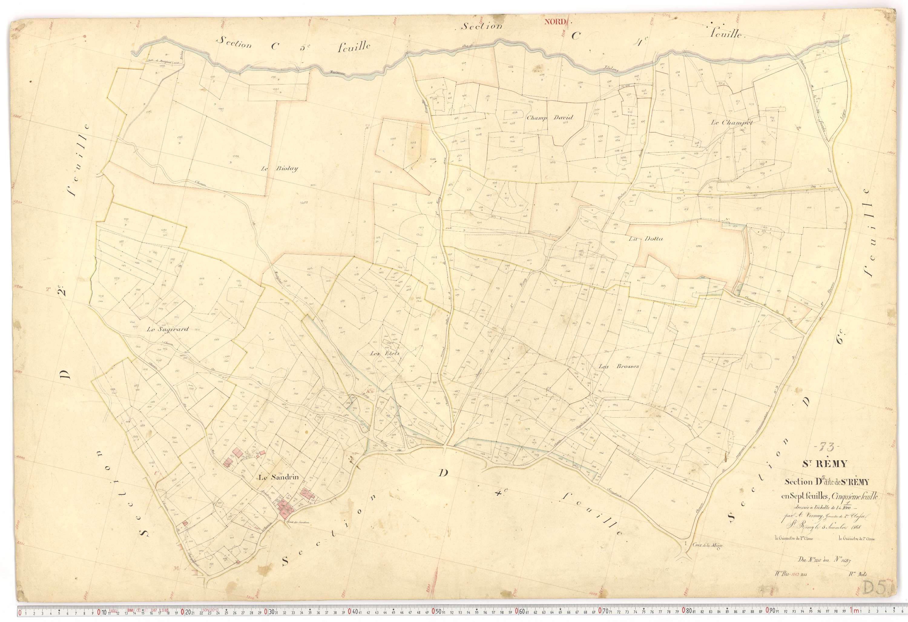 Saint-Rémy-de-Maurienne - Plans cadastraux du premier cadastre français.