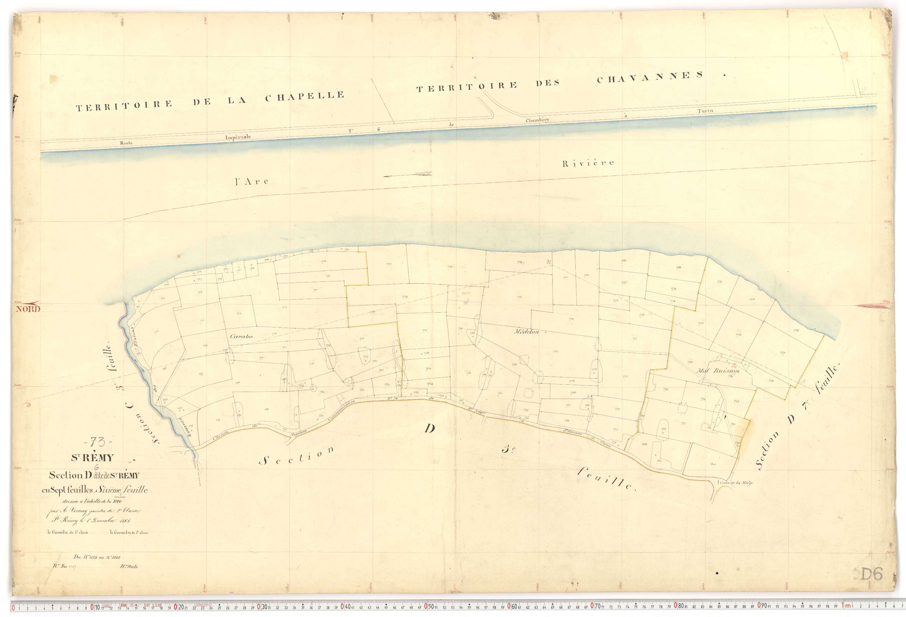 Saint-Rémy-de-Maurienne - Plans cadastraux du premier cadastre français.