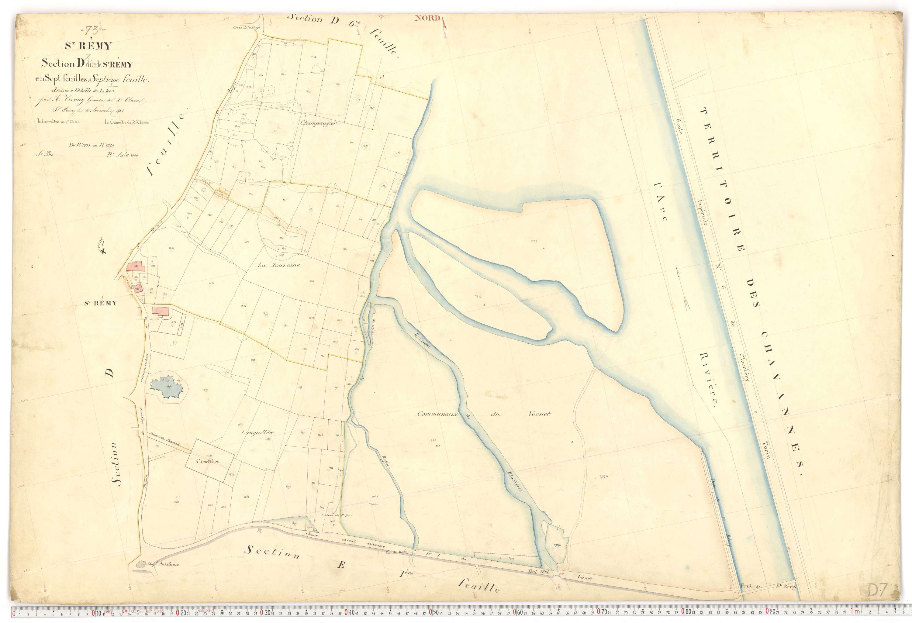 Saint-Rémy-de-Maurienne - Plans cadastraux du premier cadastre français.