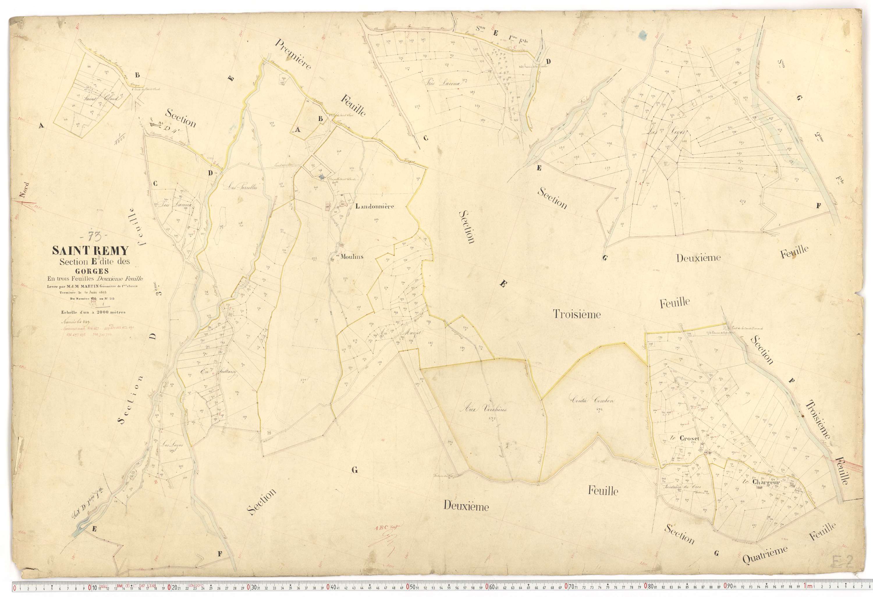 Saint-Rémy-de-Maurienne - Plans cadastraux du premier cadastre français.