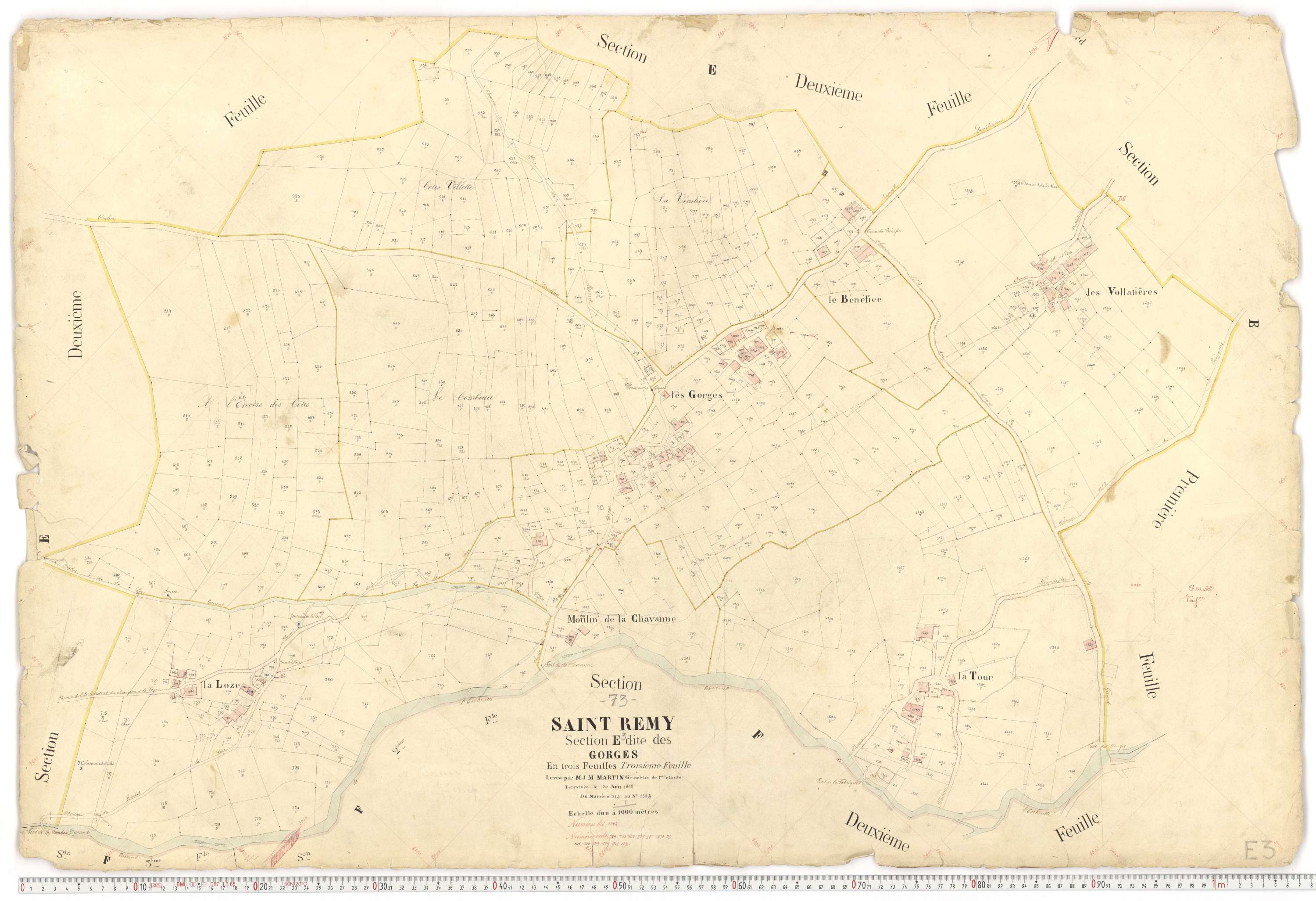 Saint-Rémy-de-Maurienne - Plans cadastraux du premier cadastre français.