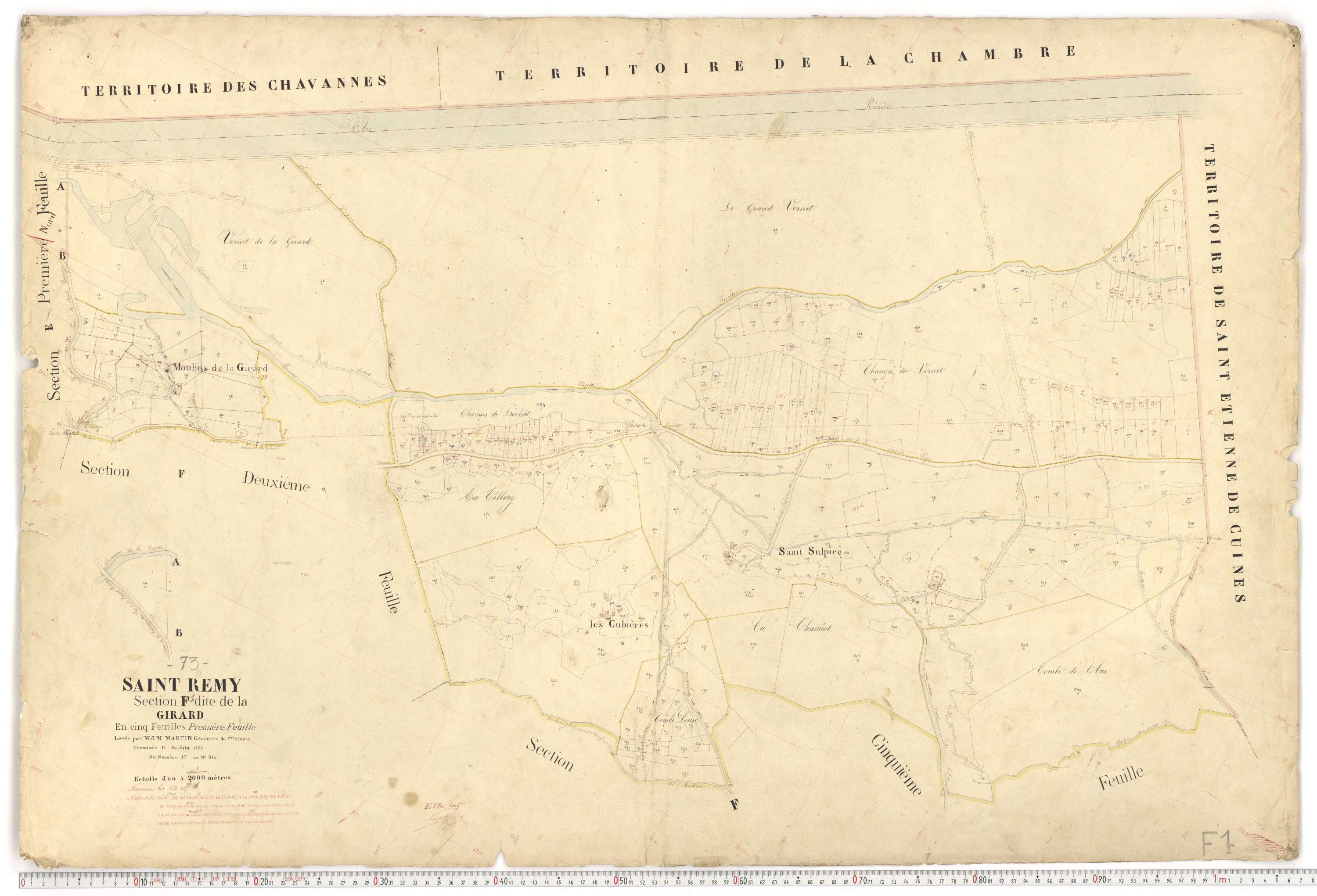 Saint-Rémy-de-Maurienne - Plans cadastraux du premier cadastre français.