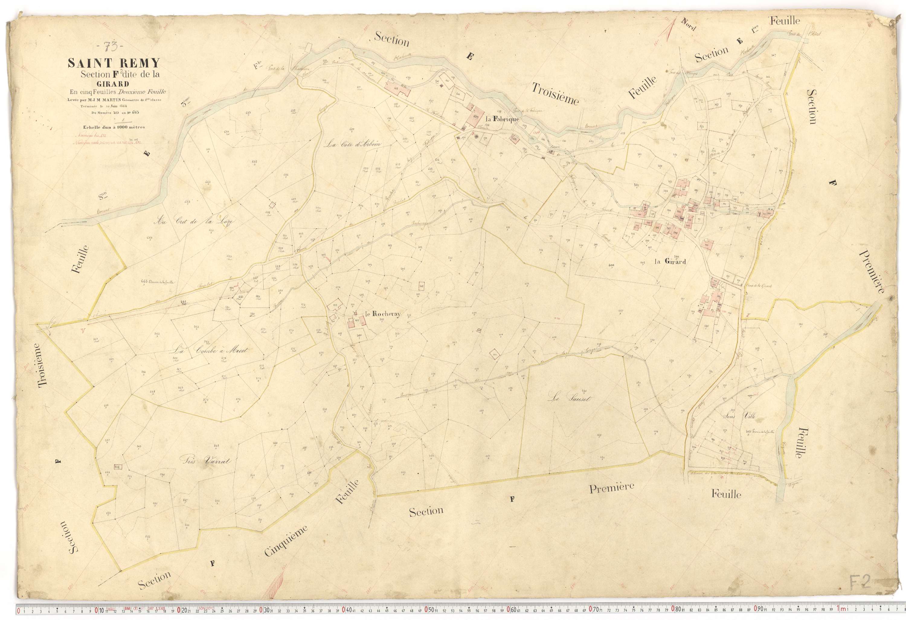 Saint-Rémy-de-Maurienne - Plans cadastraux du premier cadastre français.