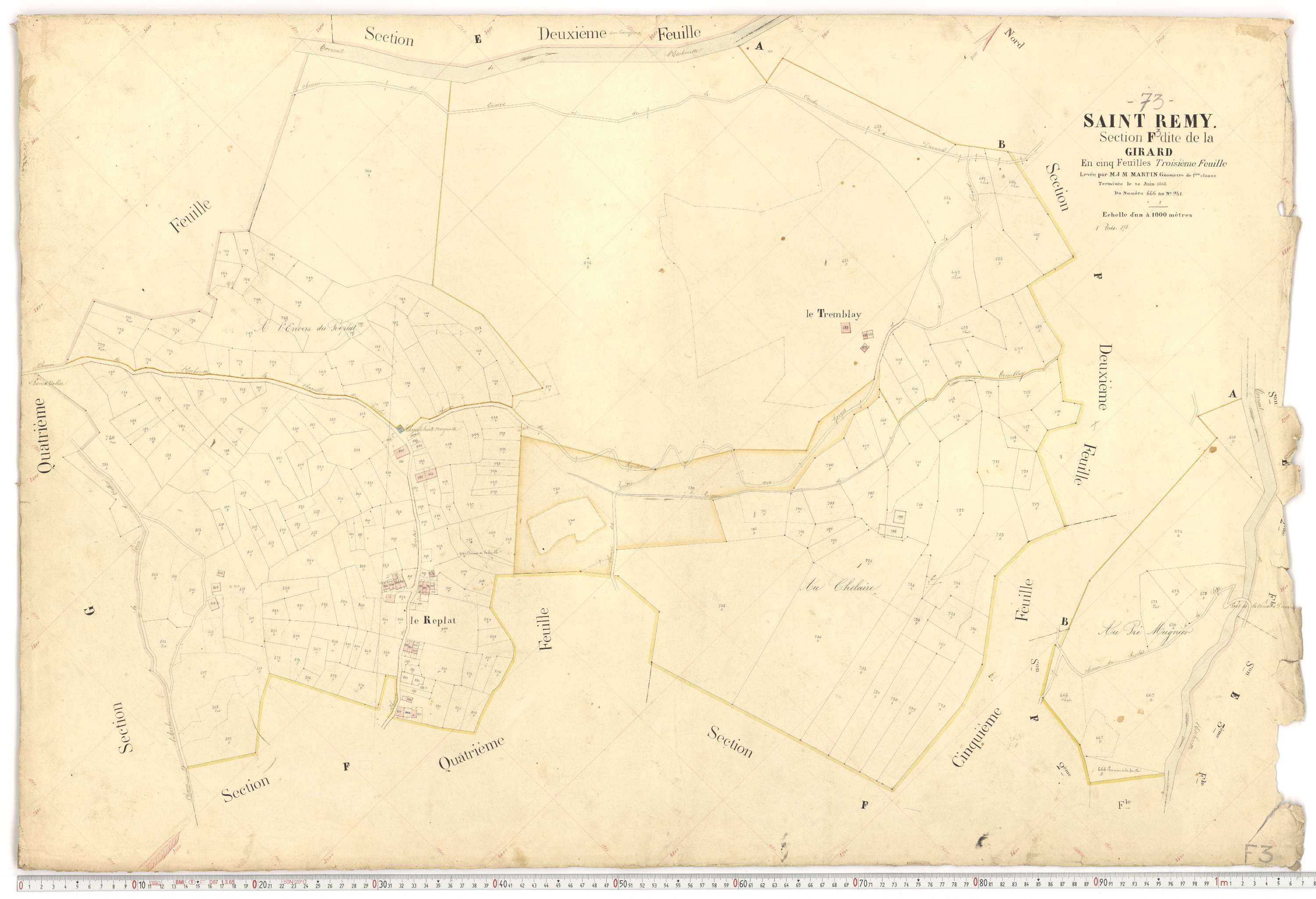 Saint-Rémy-de-Maurienne - Plans cadastraux du premier cadastre français.