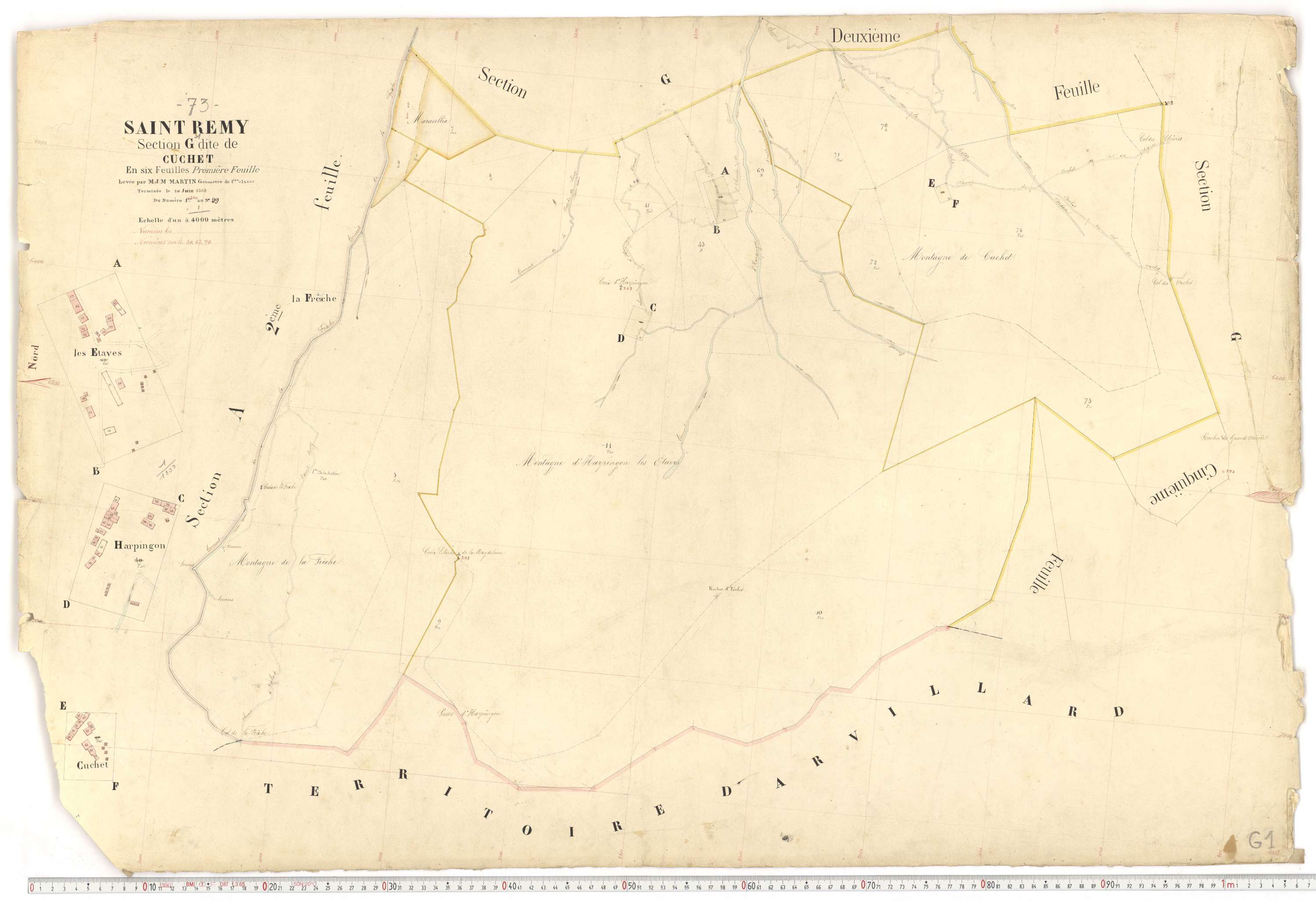 Saint-Rémy-de-Maurienne - Plans cadastraux du premier cadastre français.