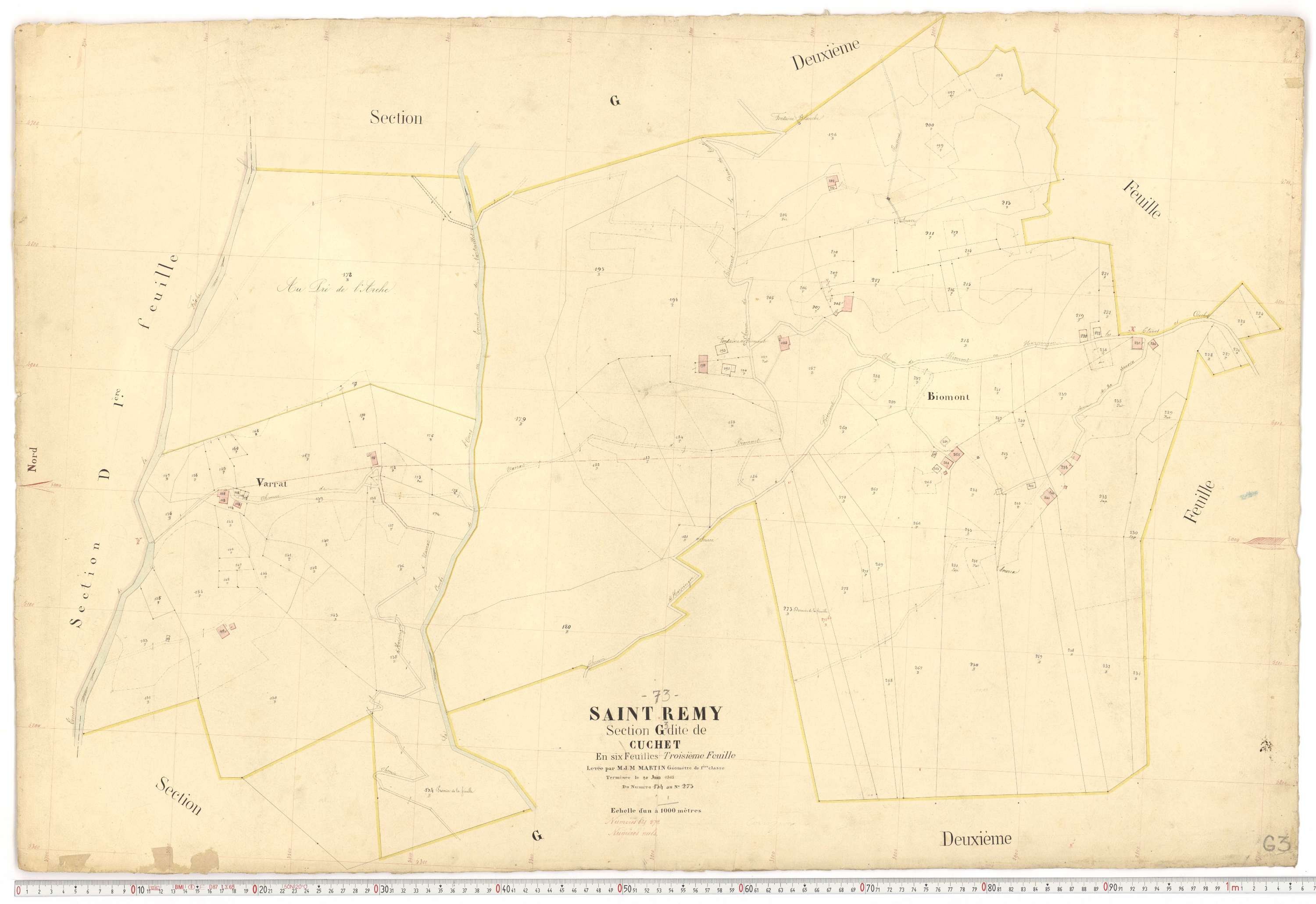 Saint-Rémy-de-Maurienne - Plans cadastraux du premier cadastre français.