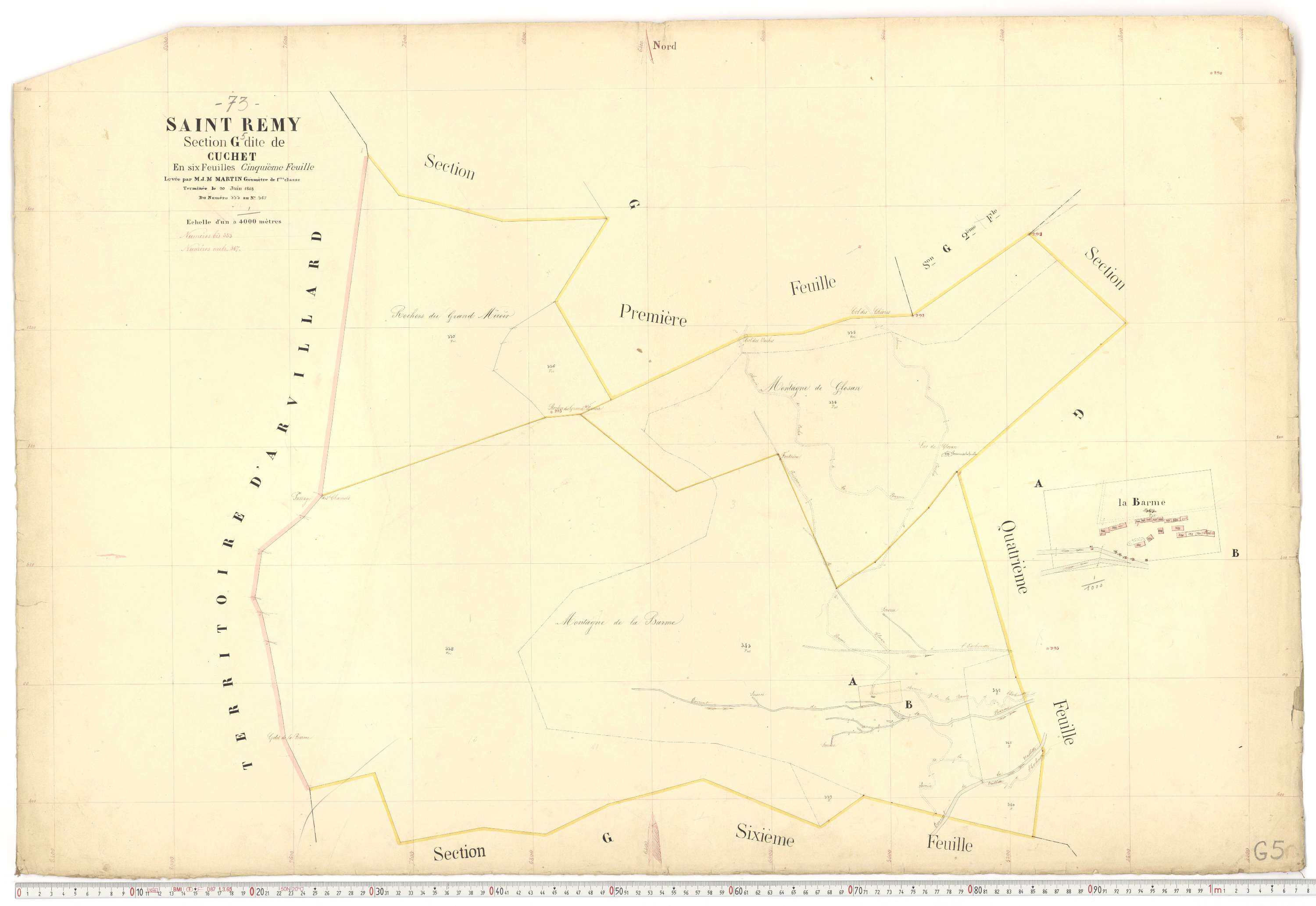 Saint-Rémy-de-Maurienne - Plans cadastraux du premier cadastre français.