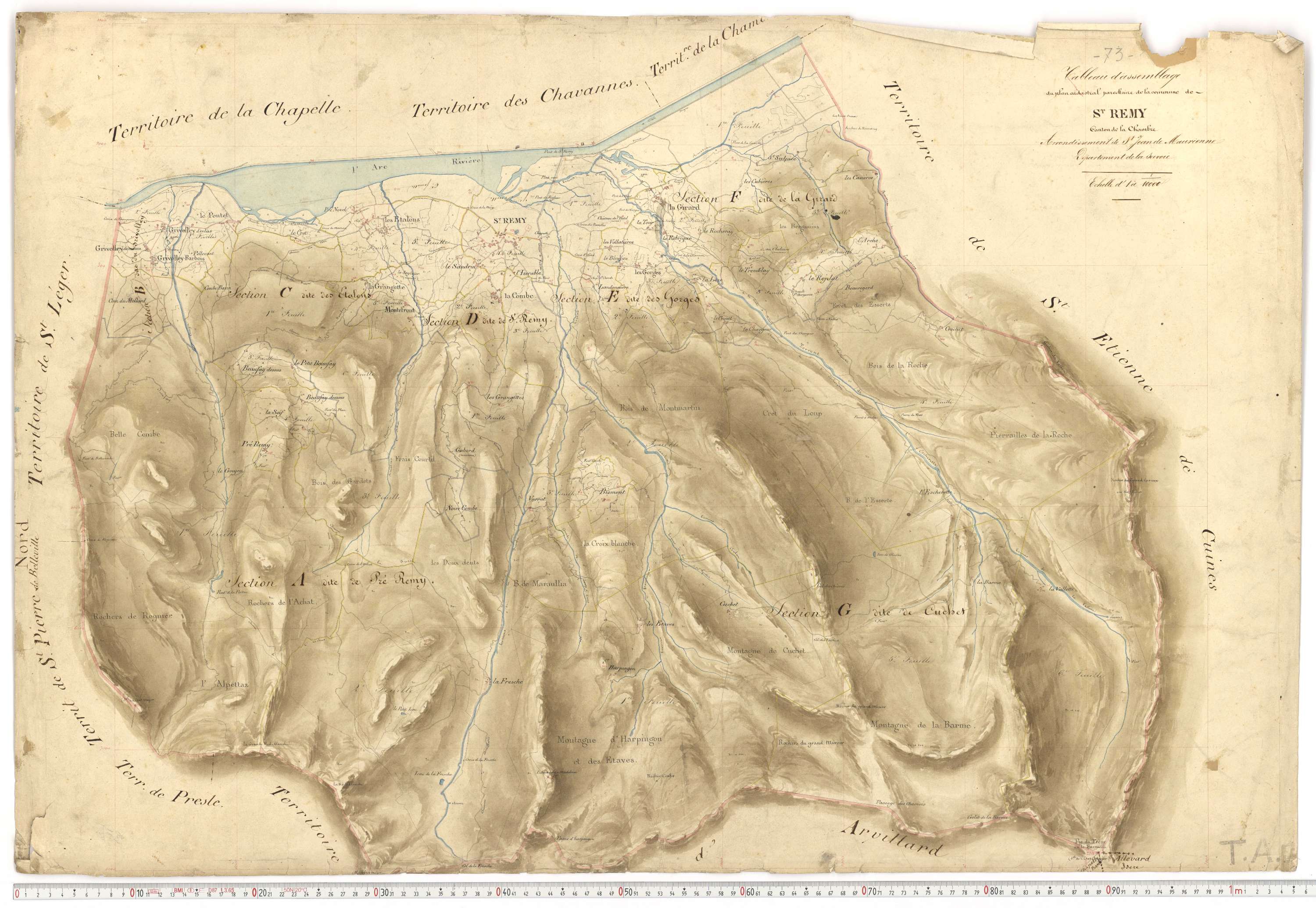 Saint-Rémy-de-Maurienne - Plans cadastraux du premier cadastre français.
