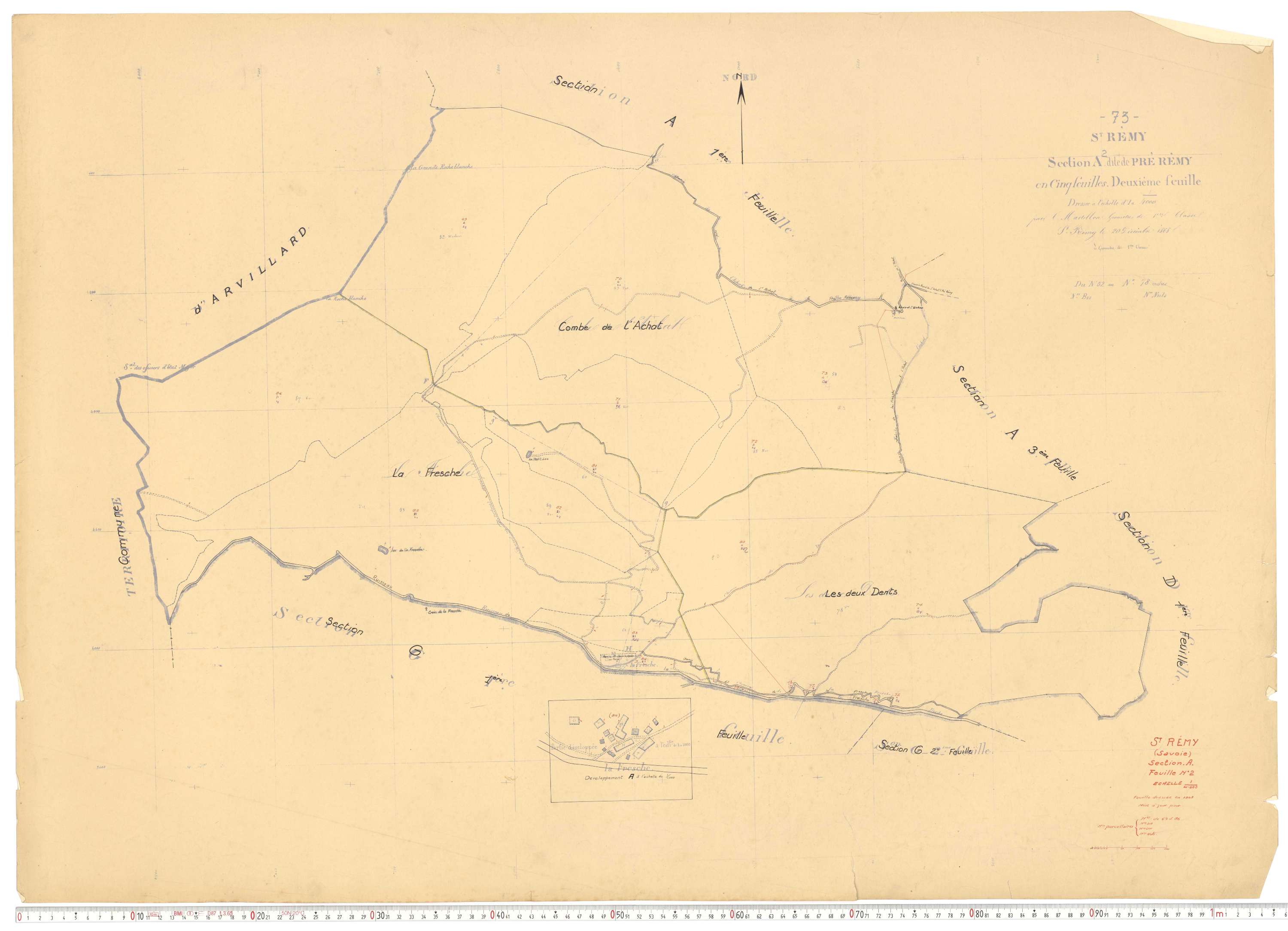 Saint-Rémy-de-Maurienne - Plans cadastraux du cadastre rénové.