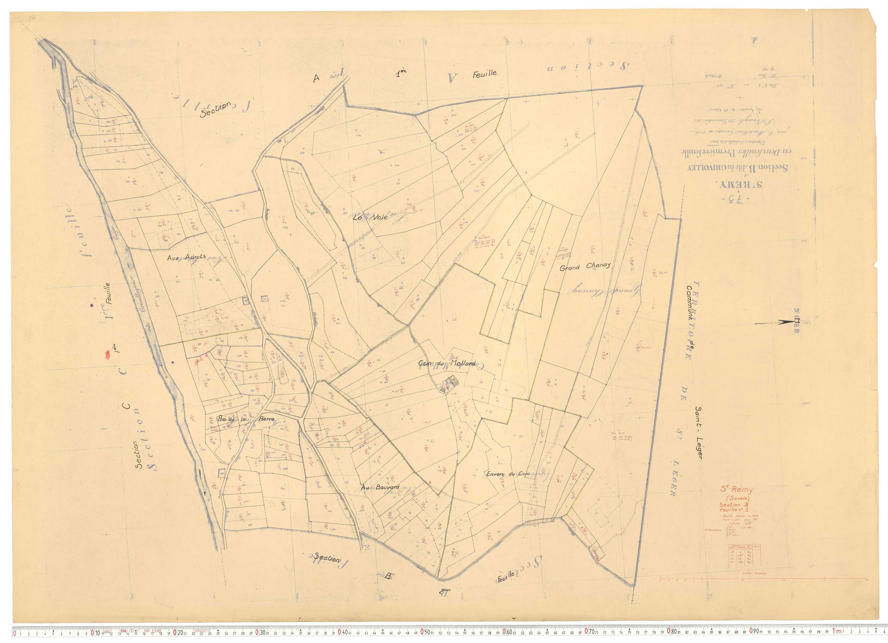Saint-Rémy-de-Maurienne - Plans cadastraux du cadastre rénové.