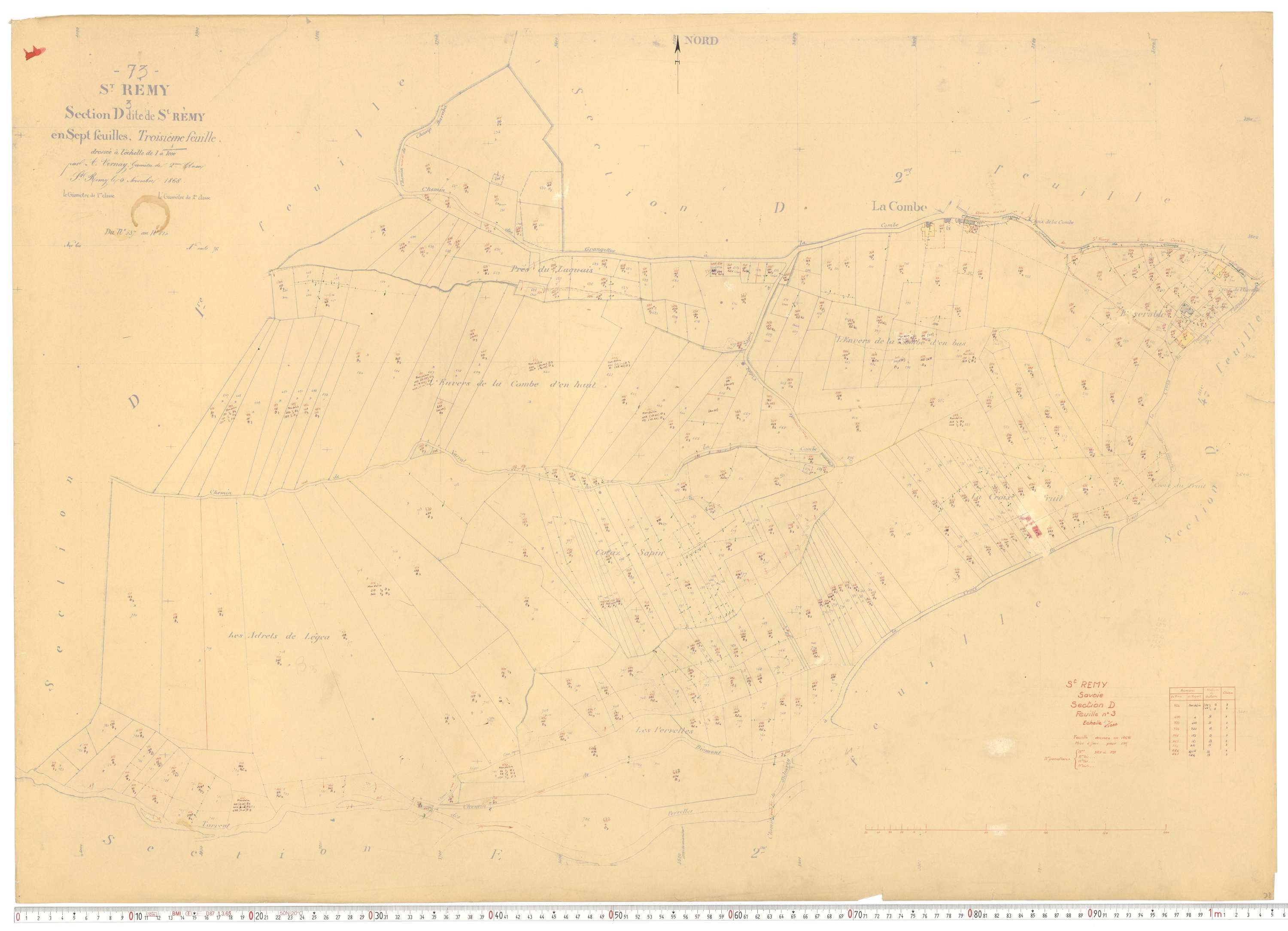 Saint-Rémy-de-Maurienne - Plans cadastraux du cadastre rénové.
