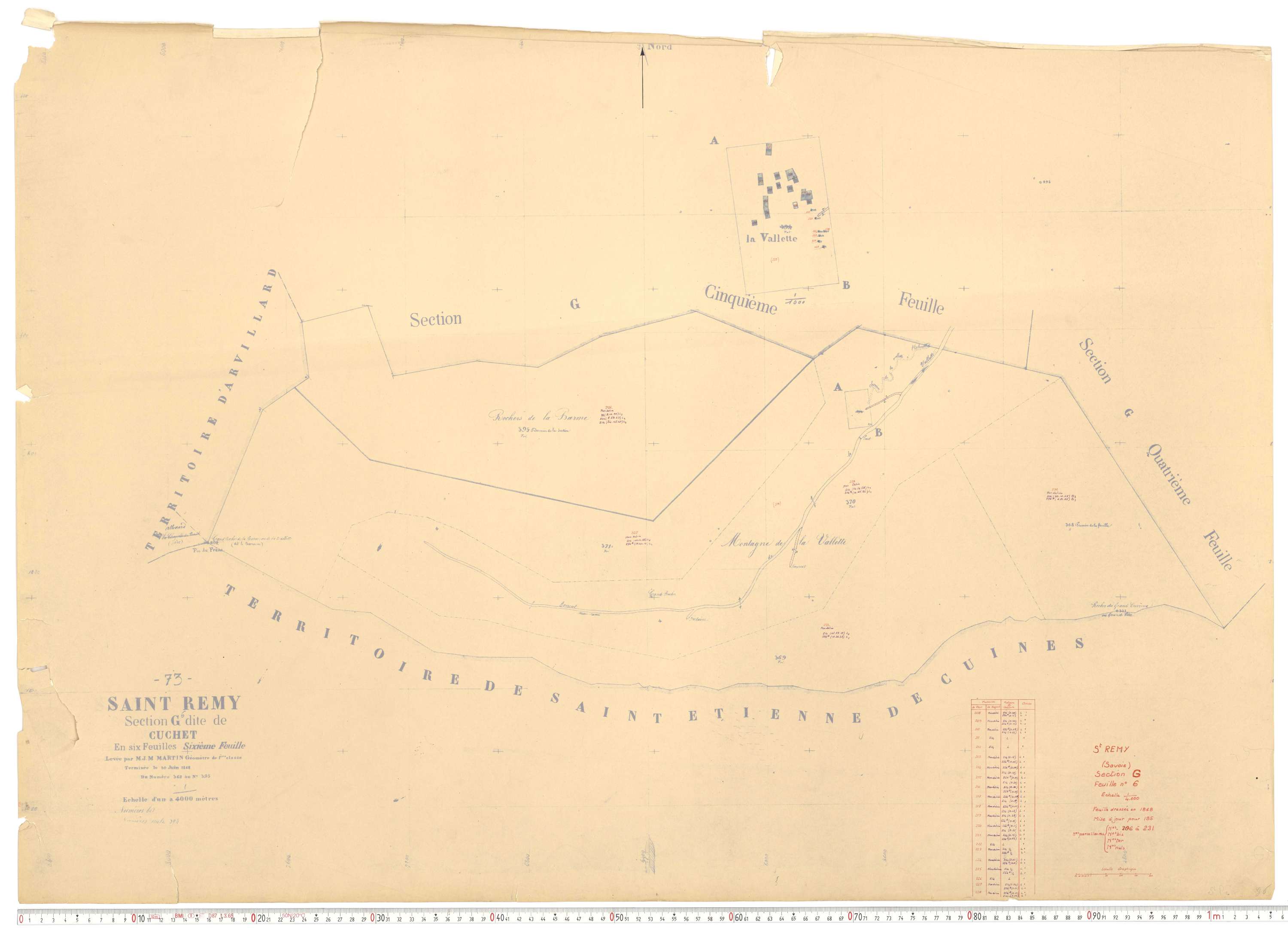 Saint-Rémy-de-Maurienne - Plans cadastraux du cadastre rénové.