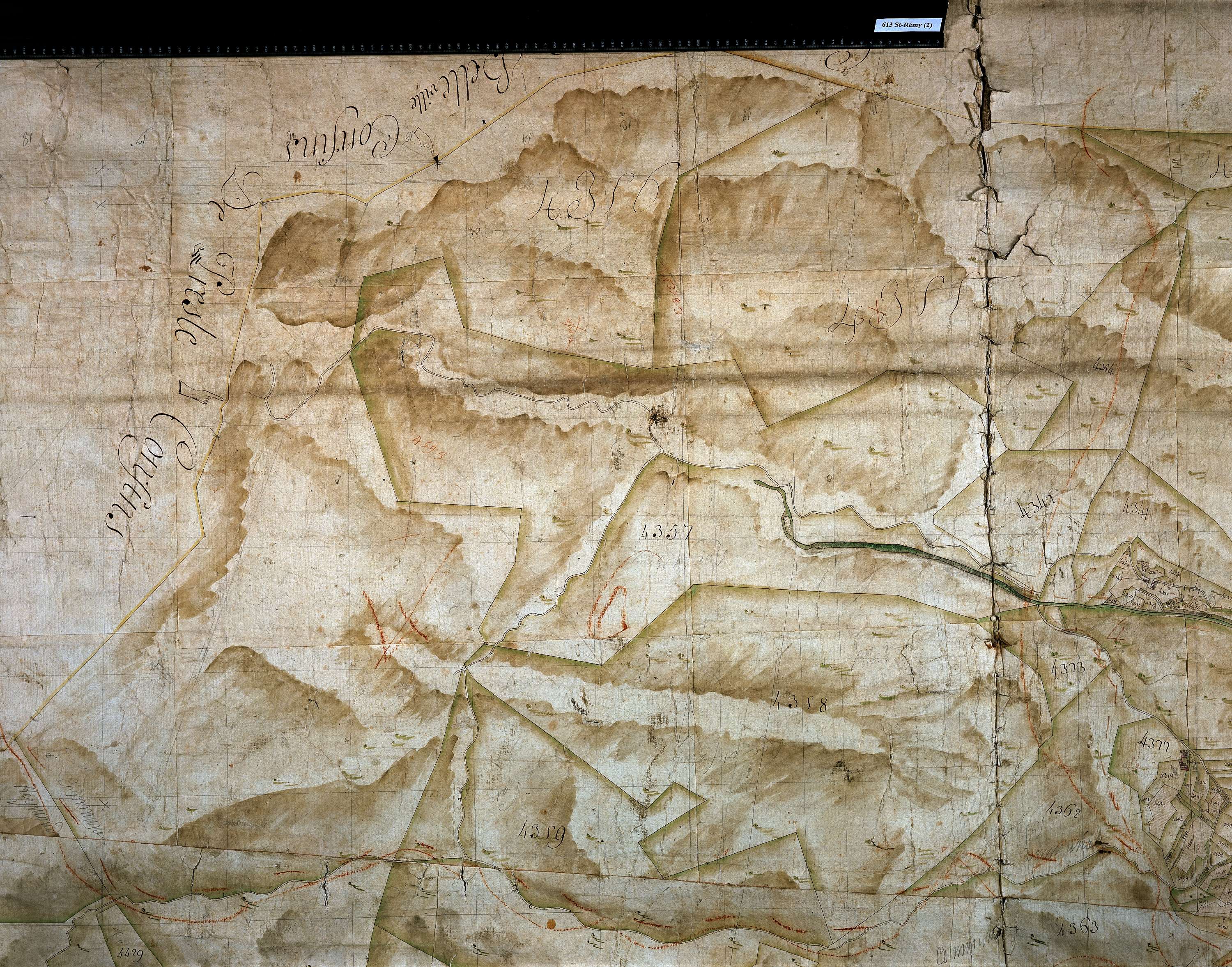 Saint-Rémy-de-Maurienne - Copie- de la mappe originale de la commune de Saint-Remy. Signée Cocelli, directeur de la péréquation générale.