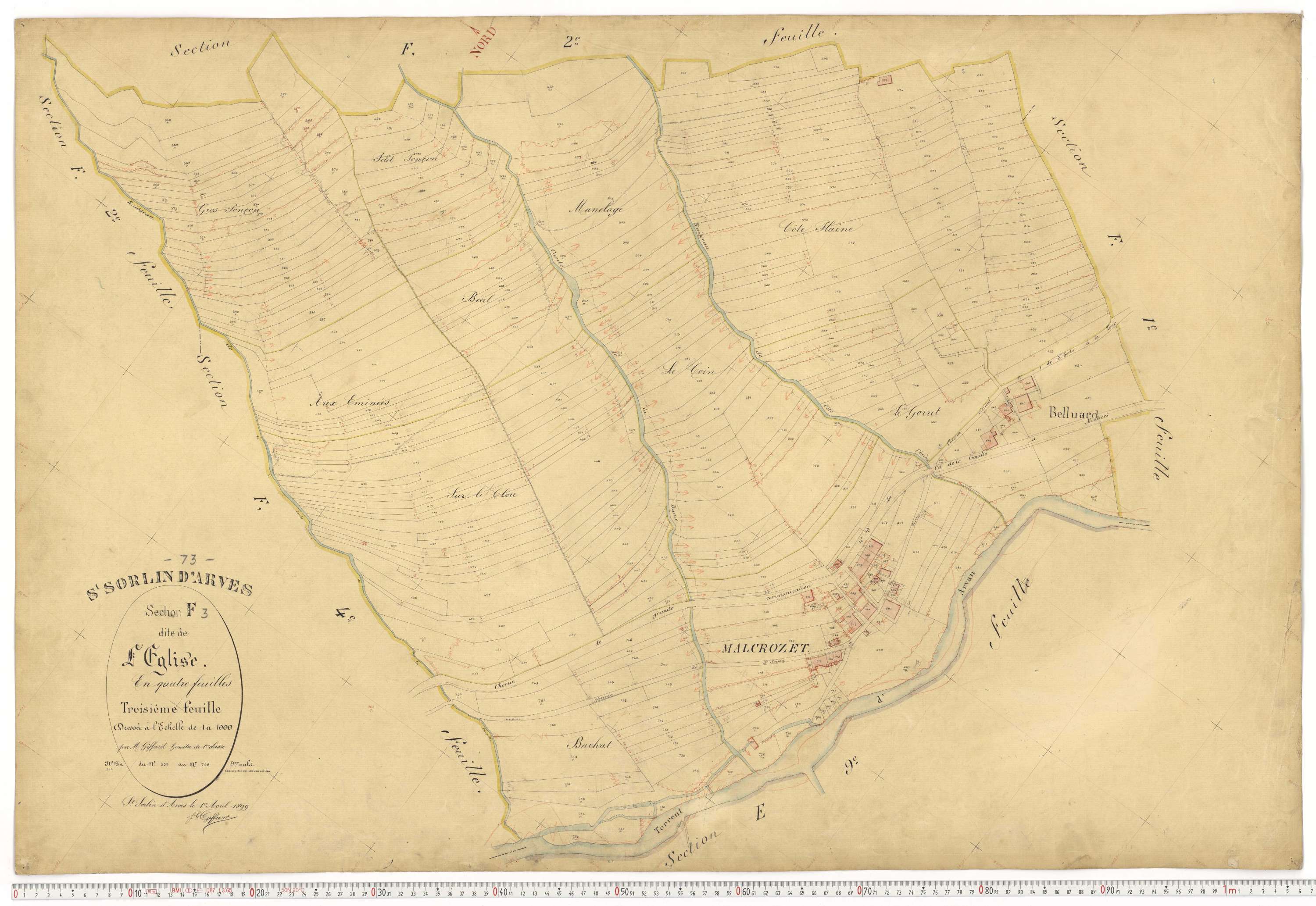 Saint-Sorlin-d'Arves - Plans cadastraux du premier cadastre français.