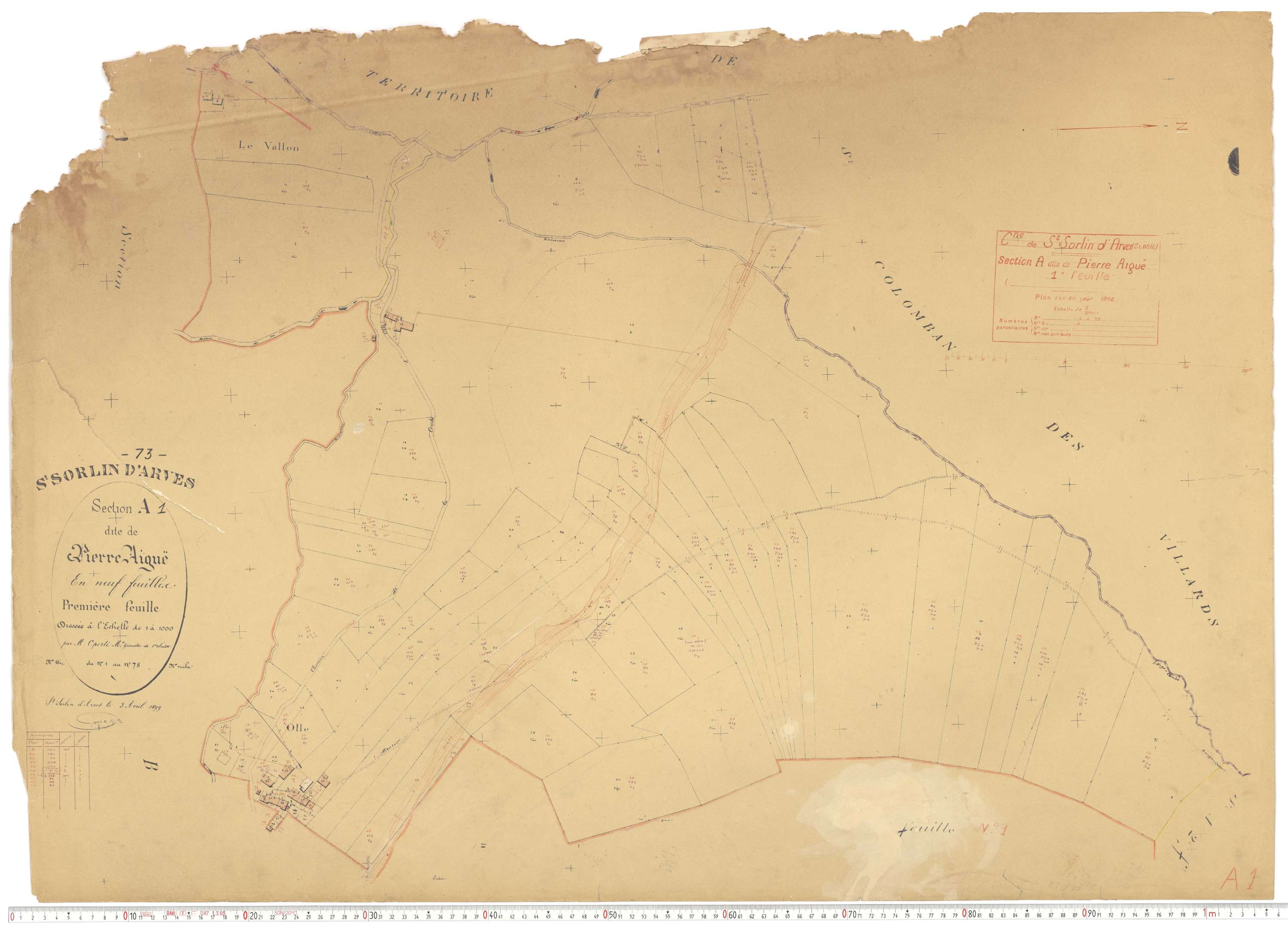 Saint-Sorlin-d'Arves - Plans cadastraux du cadastre rénové.