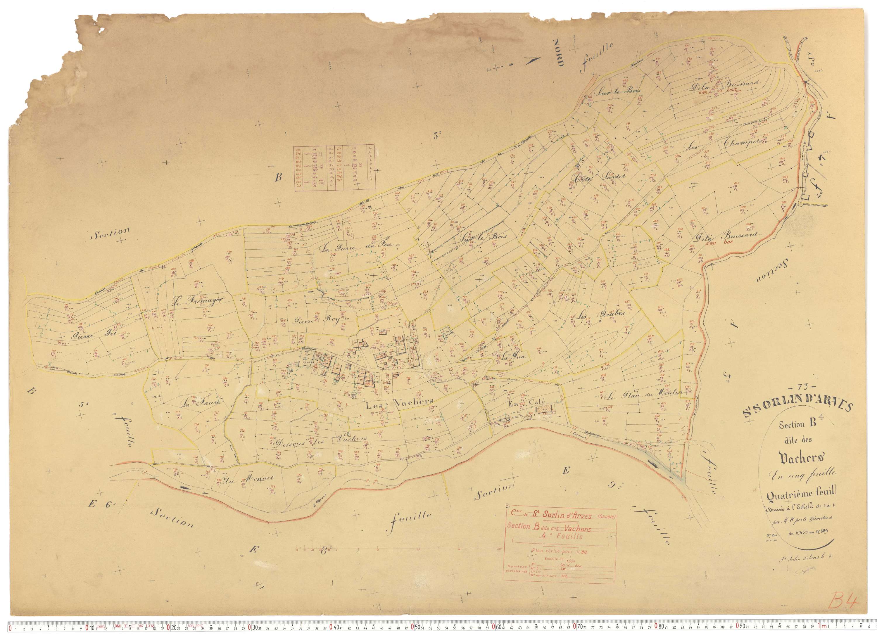 Saint-Sorlin-d'Arves - Plans cadastraux du cadastre rénové.