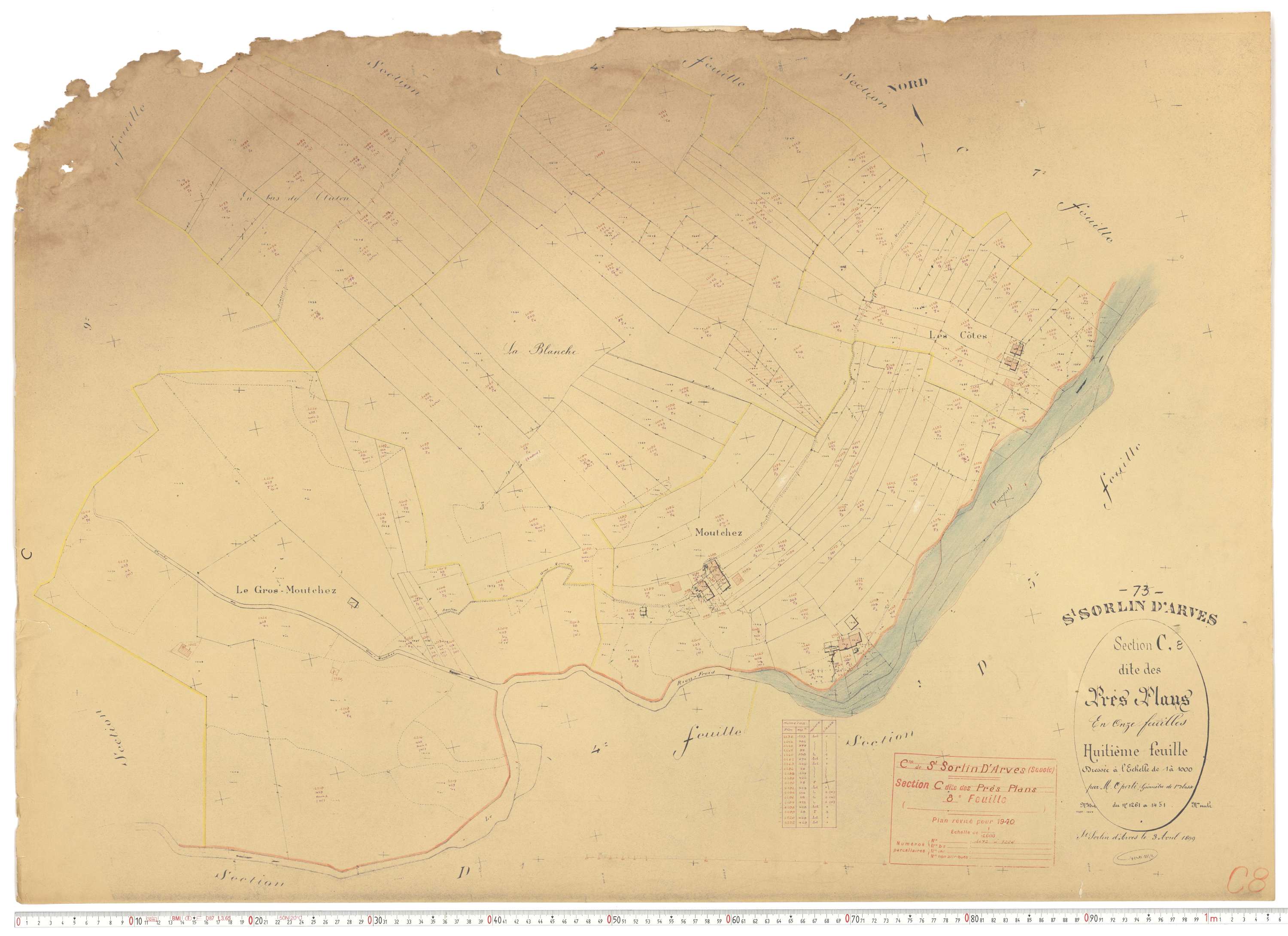 Saint-Sorlin-d'Arves - Plans cadastraux du cadastre rénové.
