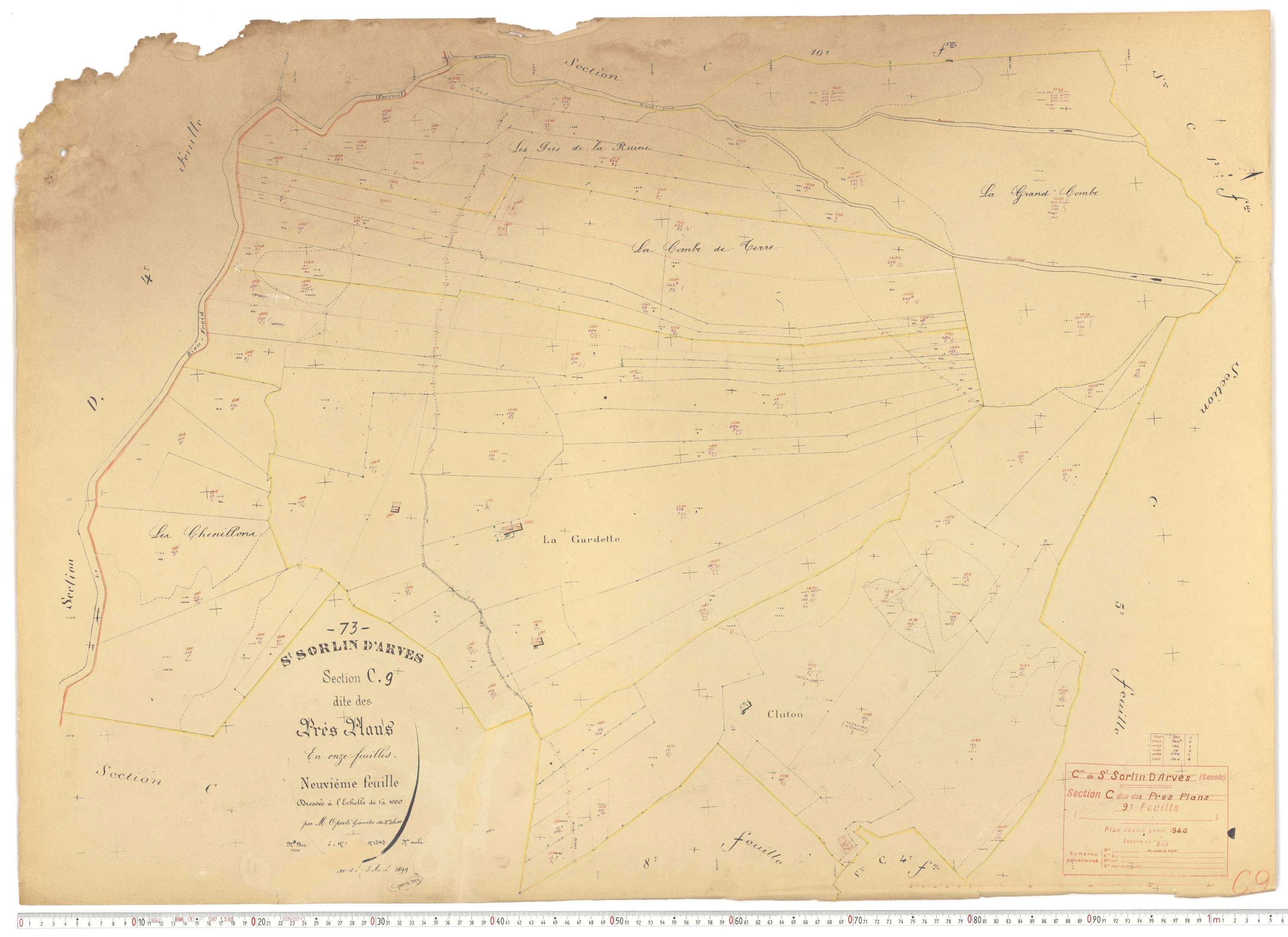 Saint-Sorlin-d'Arves - Plans cadastraux du cadastre rénové.