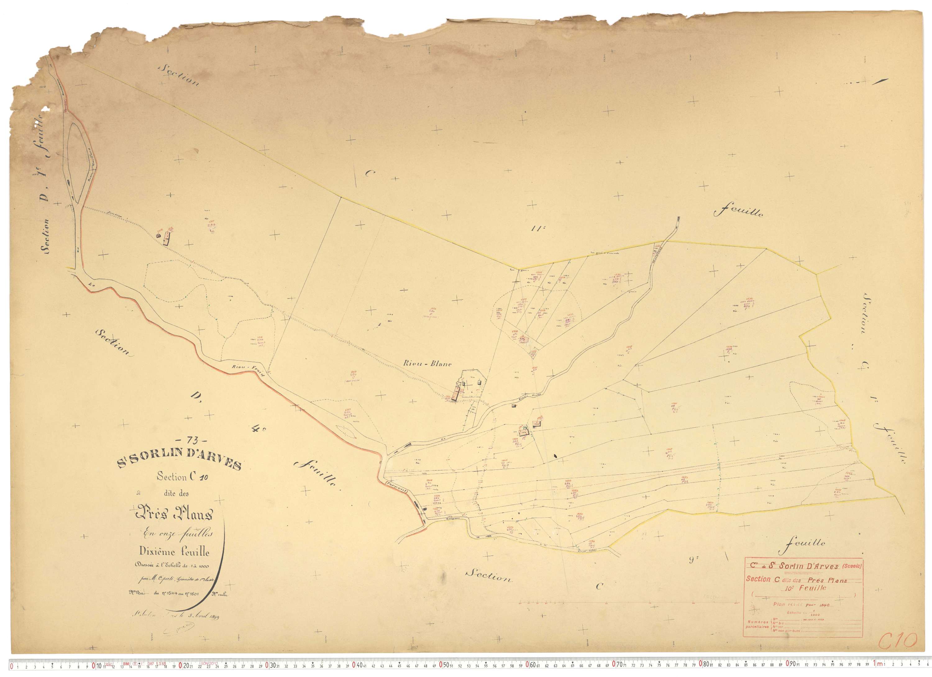 Saint-Sorlin-d'Arves - Plans cadastraux du cadastre rénové.