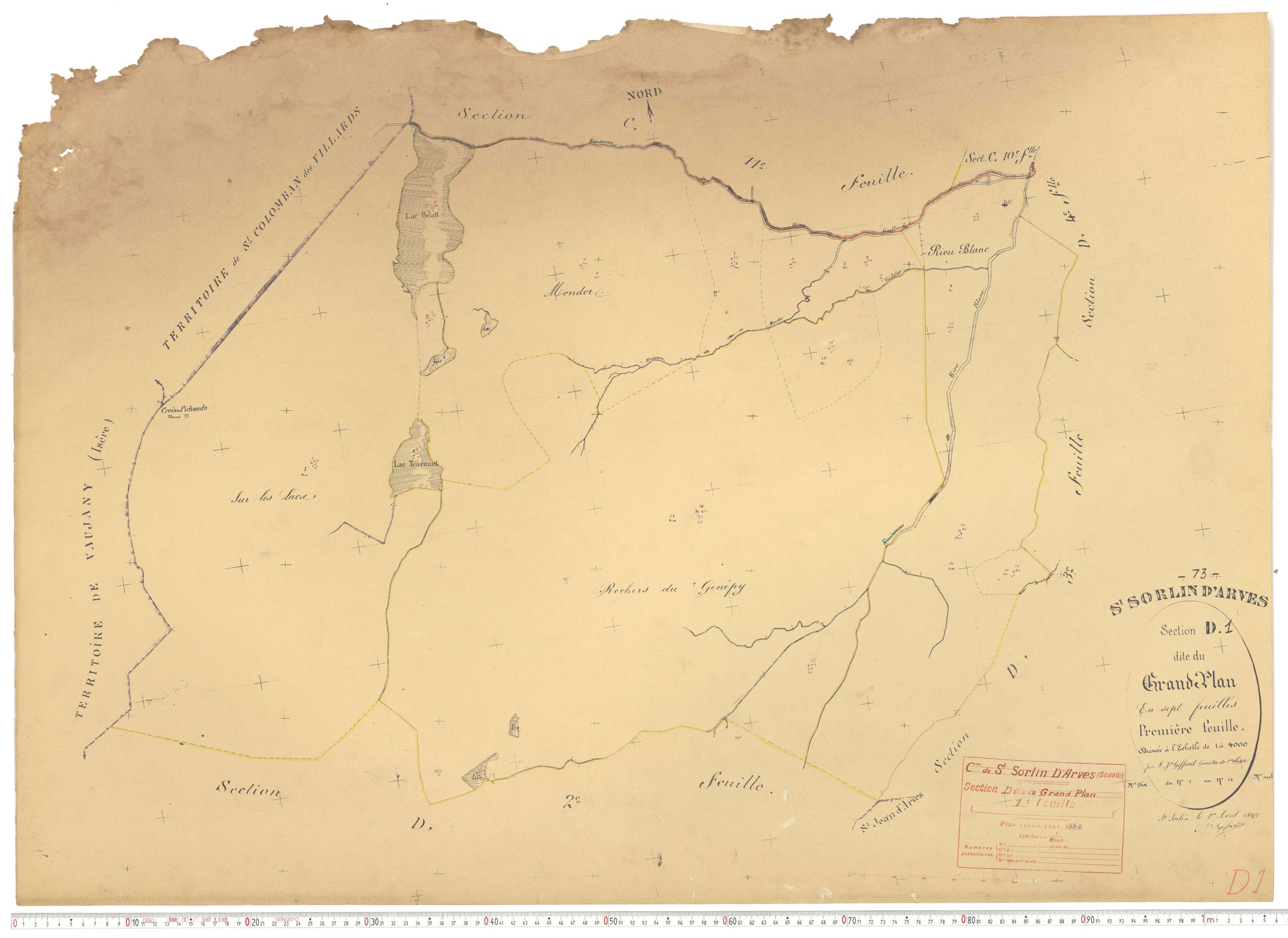 Saint-Sorlin-d'Arves - Plans cadastraux du cadastre rénové.