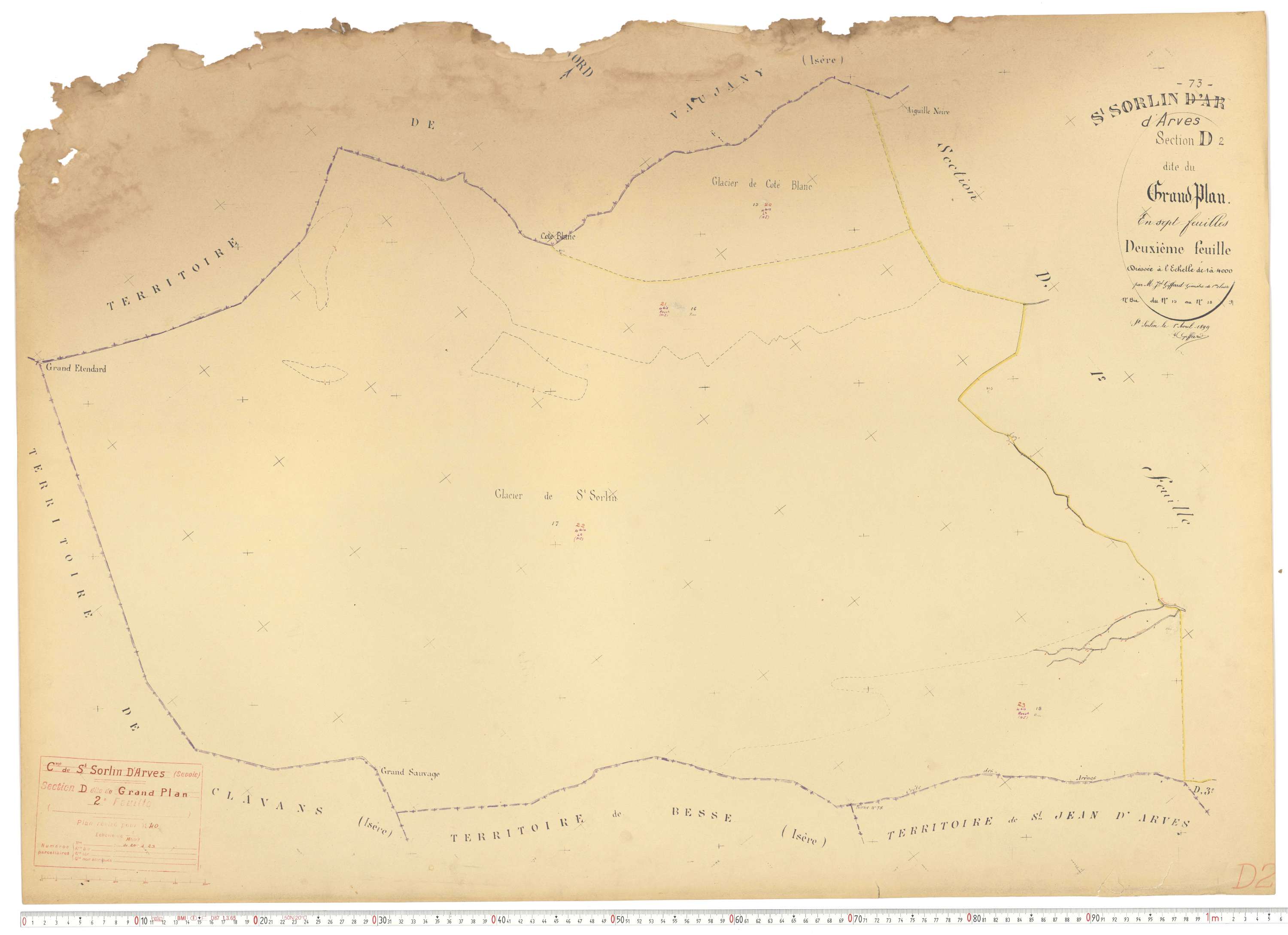 Saint-Sorlin-d'Arves - Plans cadastraux du cadastre rénové.