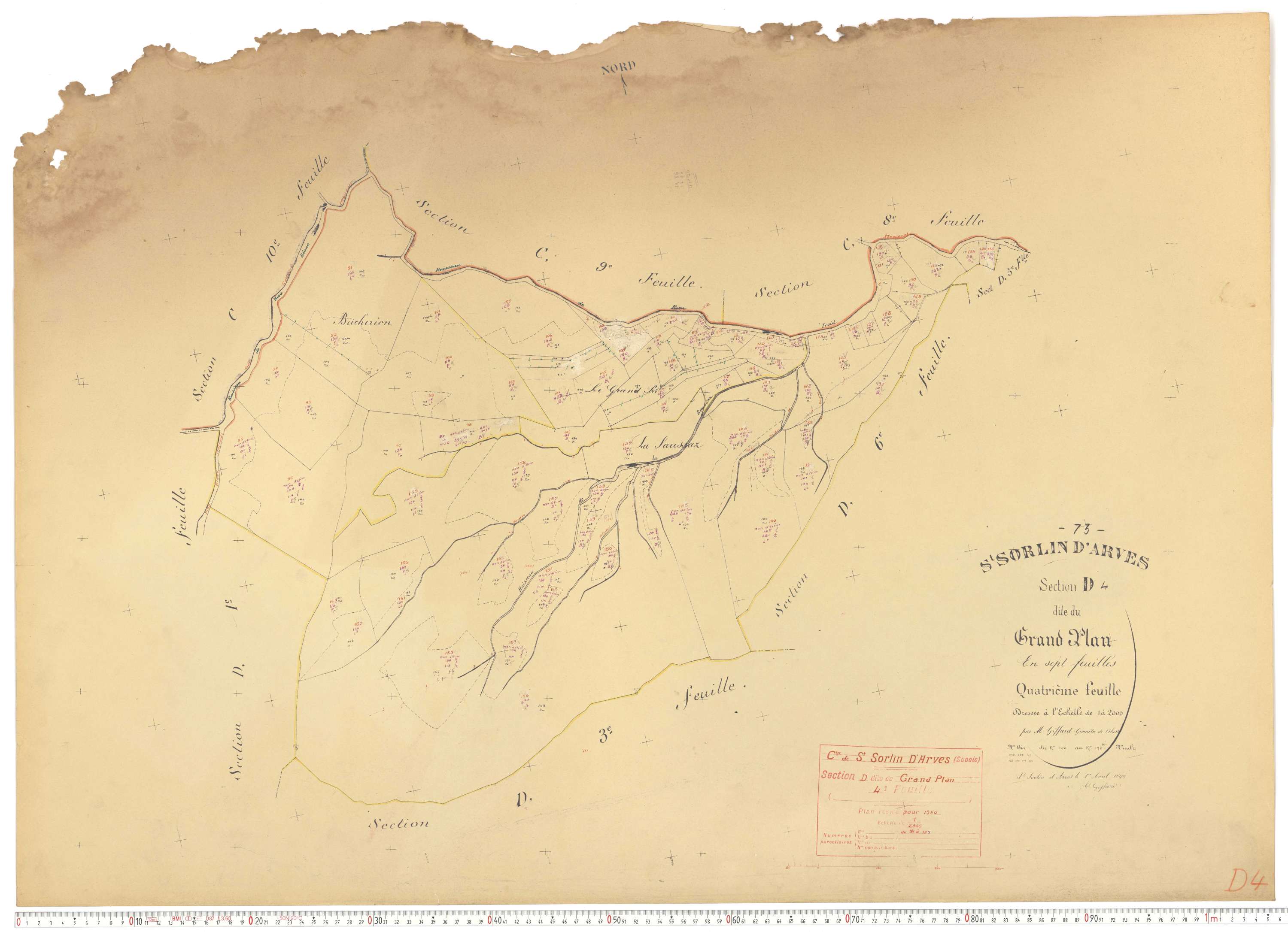 Saint-Sorlin-d'Arves - Plans cadastraux du cadastre rénové.