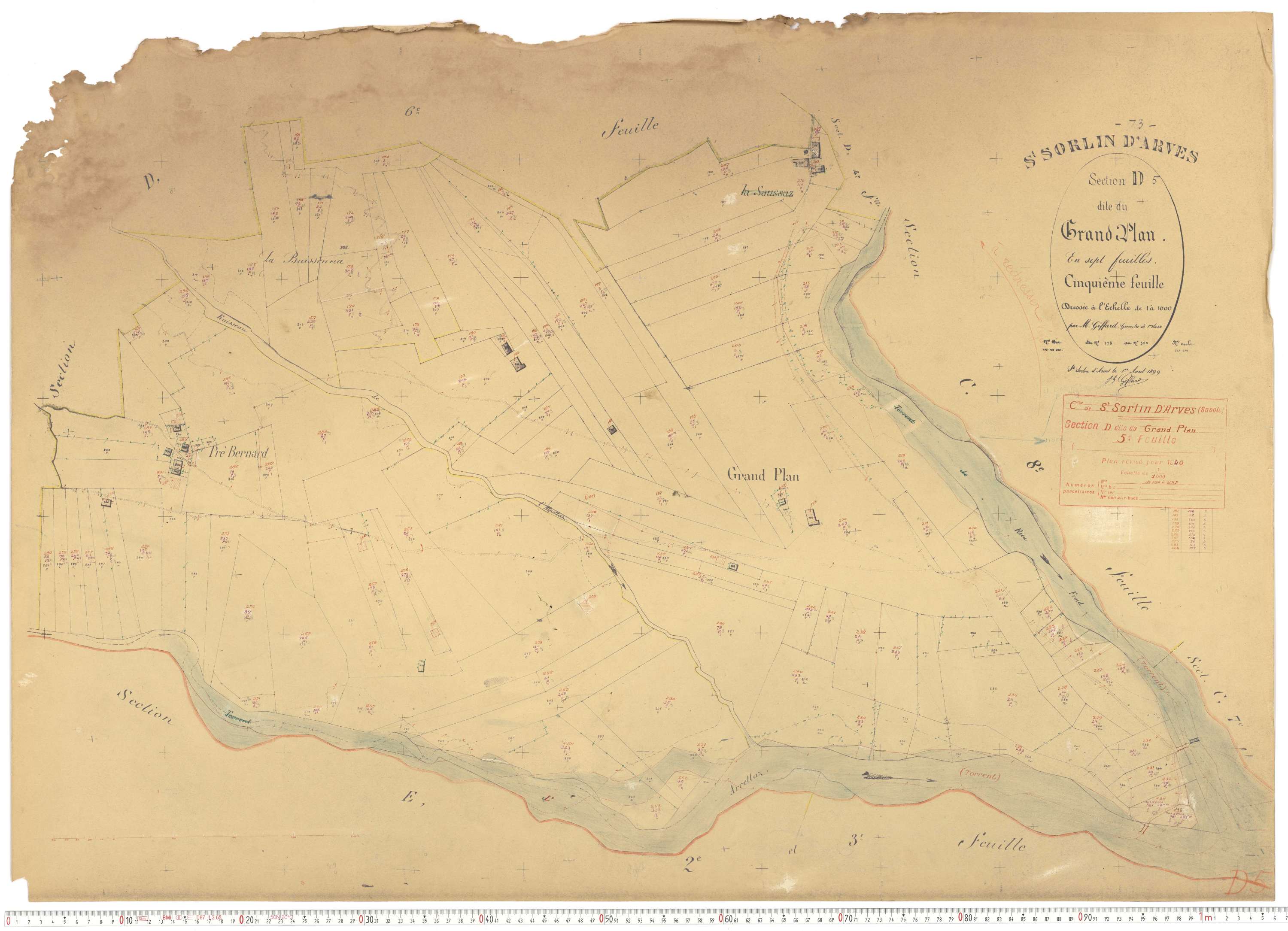 Saint-Sorlin-d'Arves - Plans cadastraux du cadastre rénové.