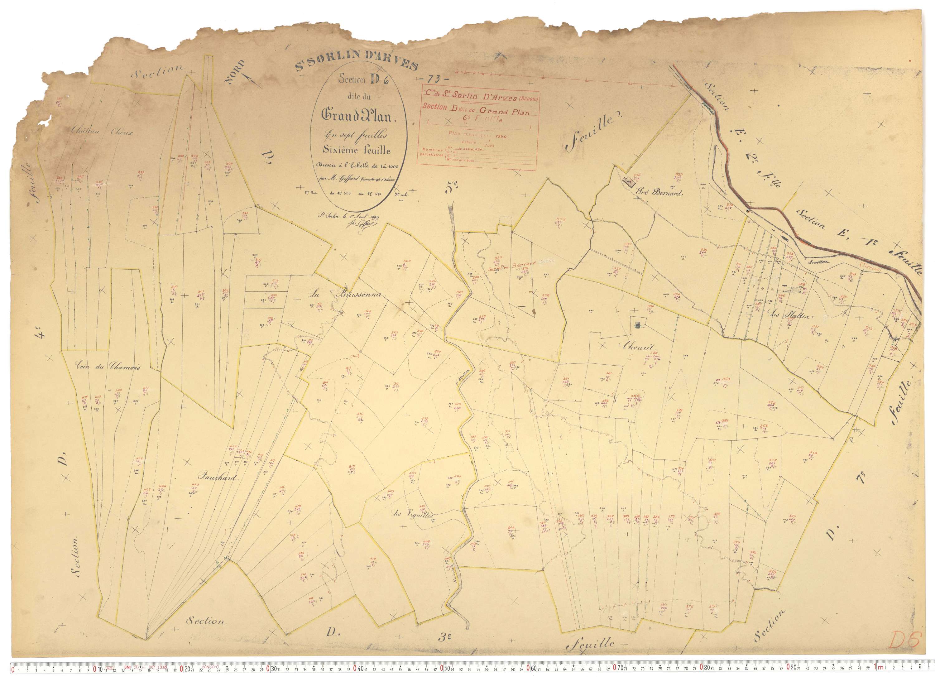 Saint-Sorlin-d'Arves - Plans cadastraux du cadastre rénové.