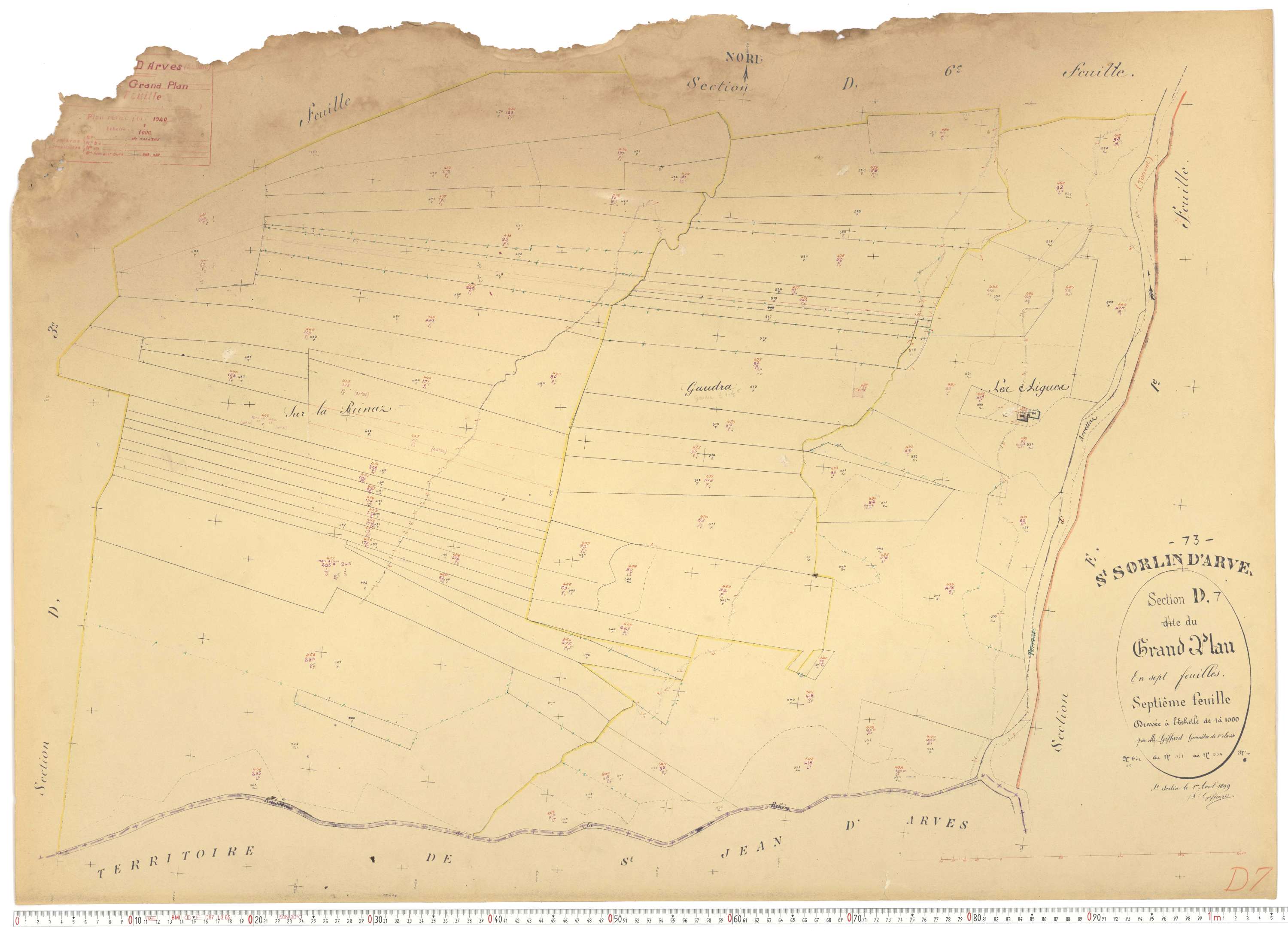 Saint-Sorlin-d'Arves - Plans cadastraux du cadastre rénové.