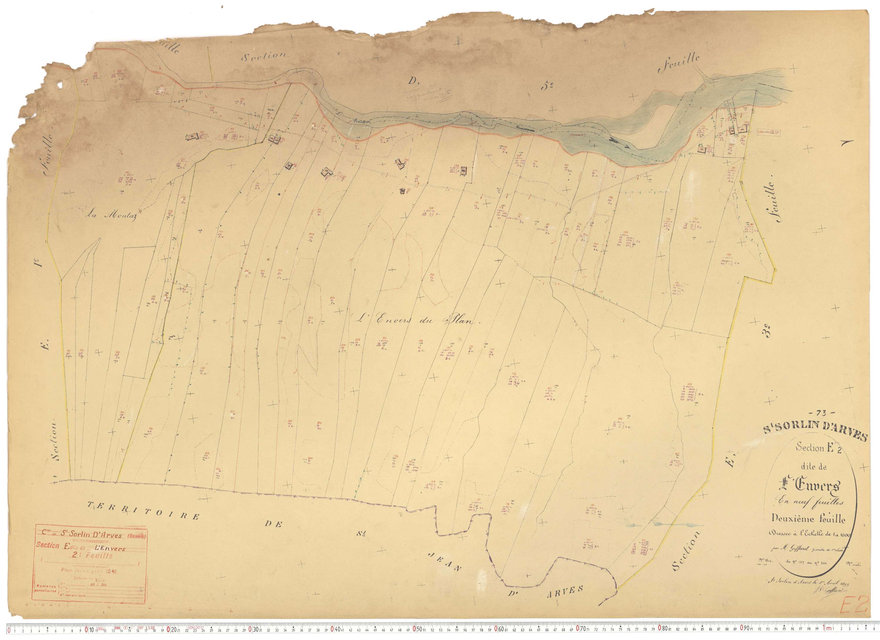 Saint-Sorlin-d'Arves - Plans cadastraux du cadastre rénové.