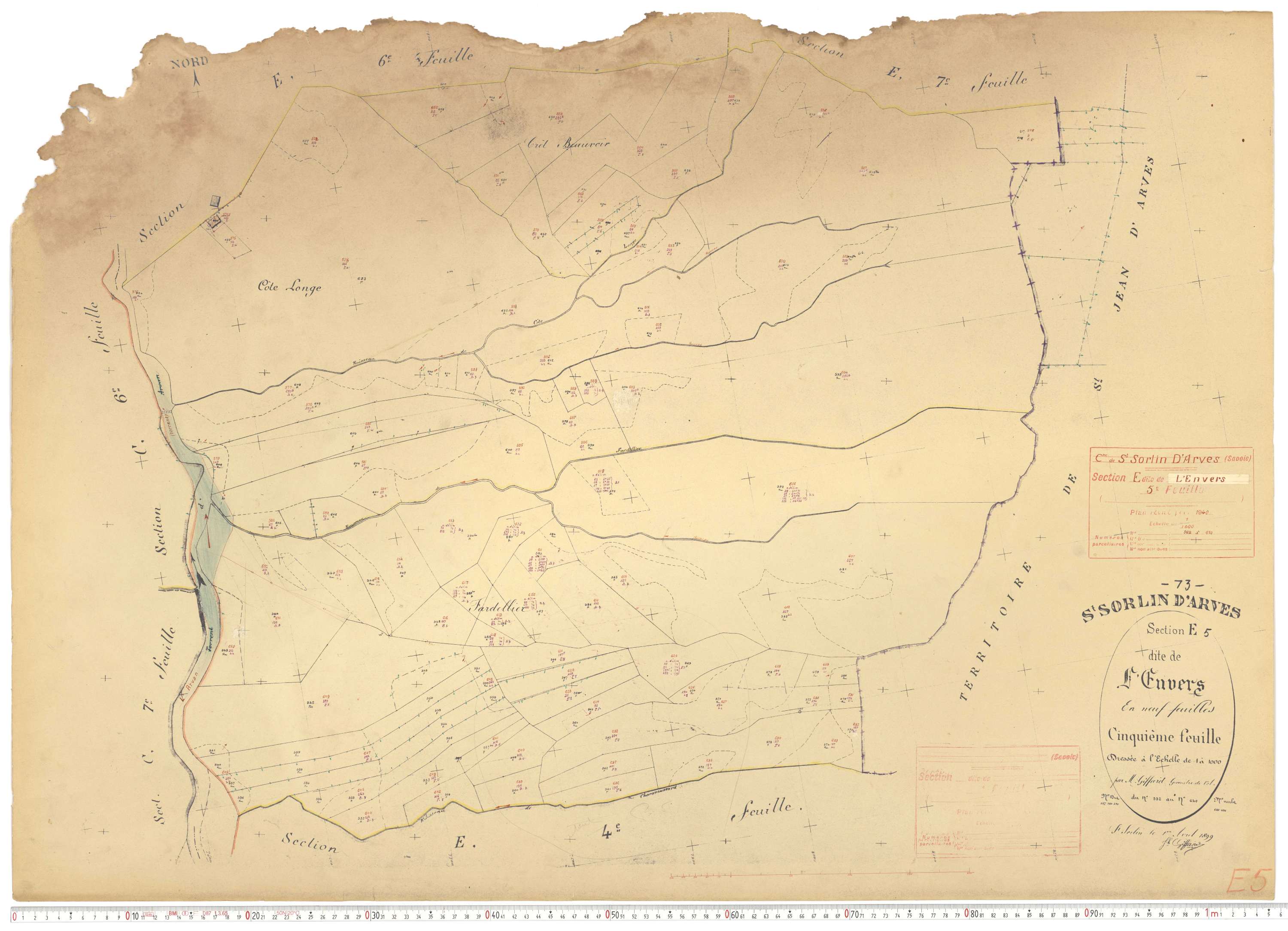 Saint-Sorlin-d'Arves - Plans cadastraux du cadastre rénové.
