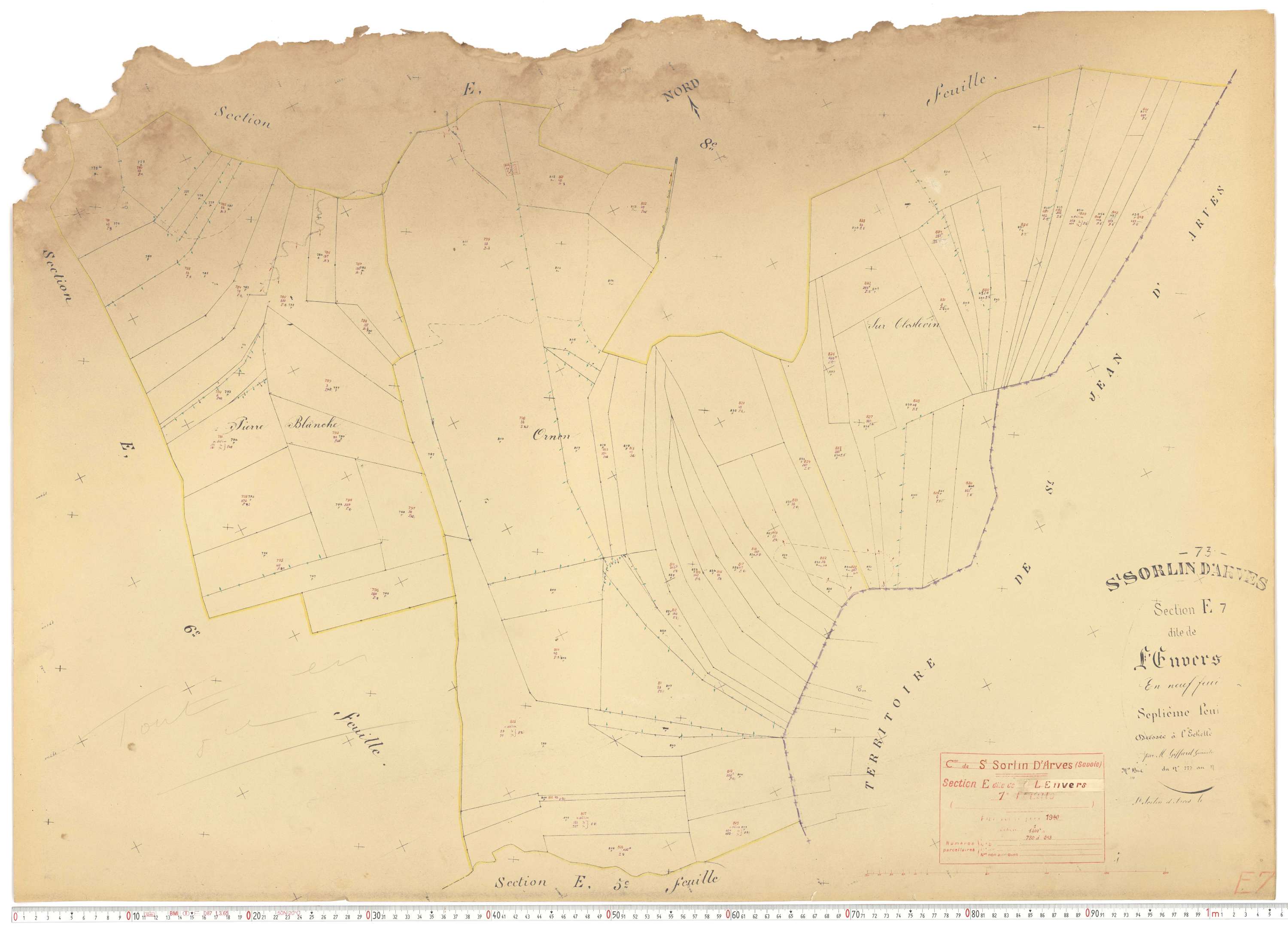 Saint-Sorlin-d'Arves - Plans cadastraux du cadastre rénové.