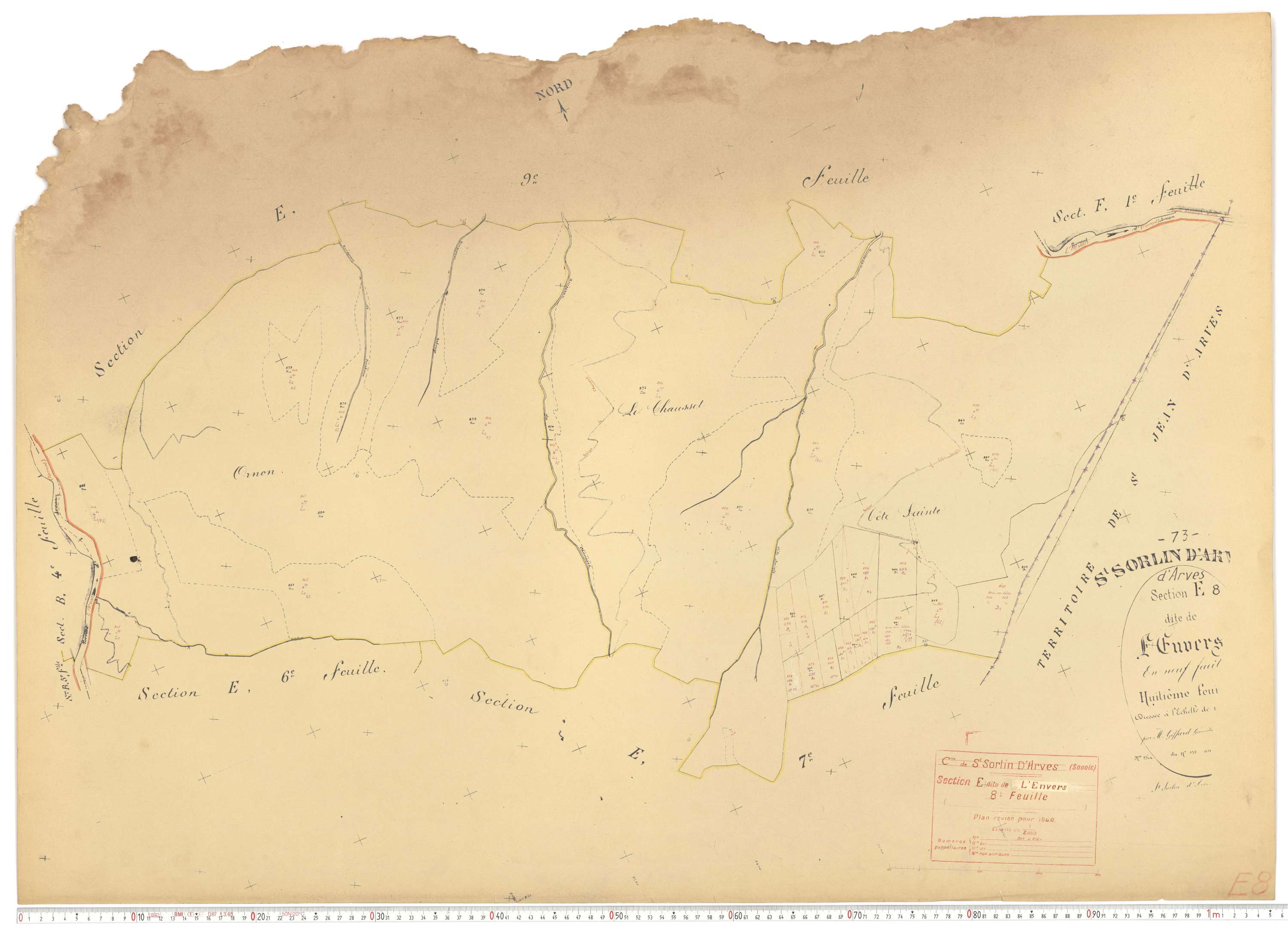 Saint-Sorlin-d'Arves - Plans cadastraux du cadastre rénové.