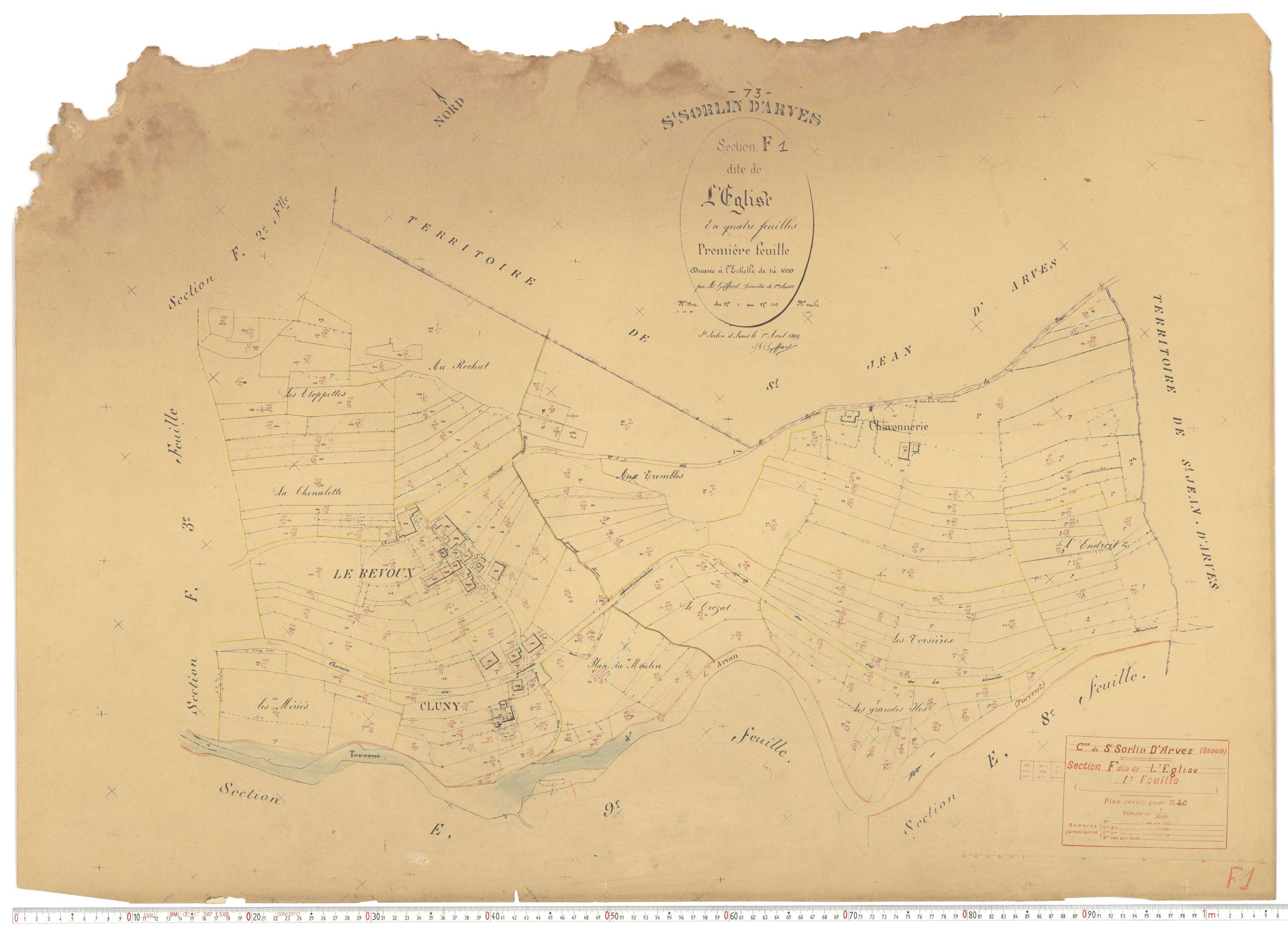 Saint-Sorlin-d'Arves - Plans cadastraux du cadastre rénové.