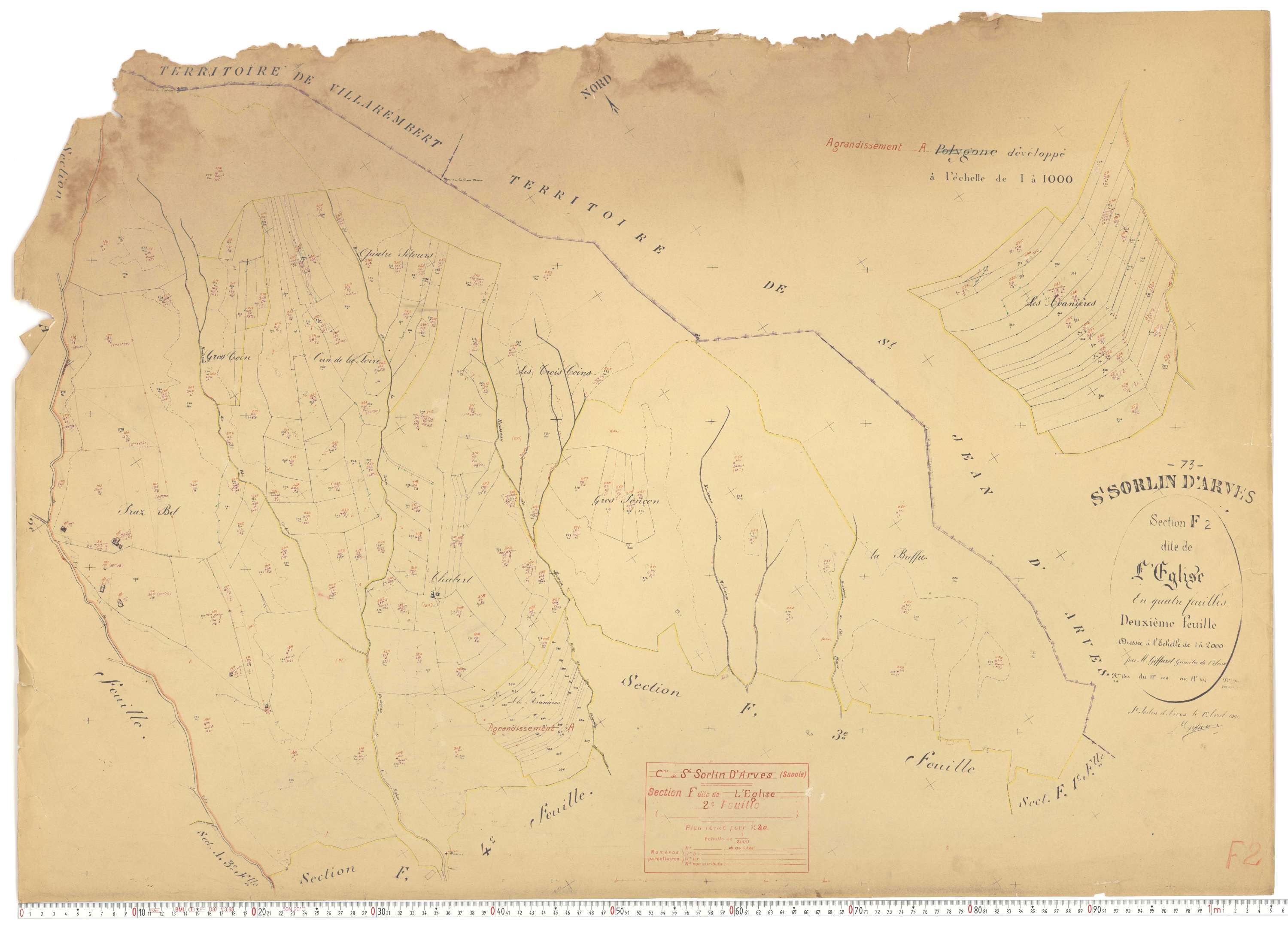 Saint-Sorlin-d'Arves - Plans cadastraux du cadastre rénové.