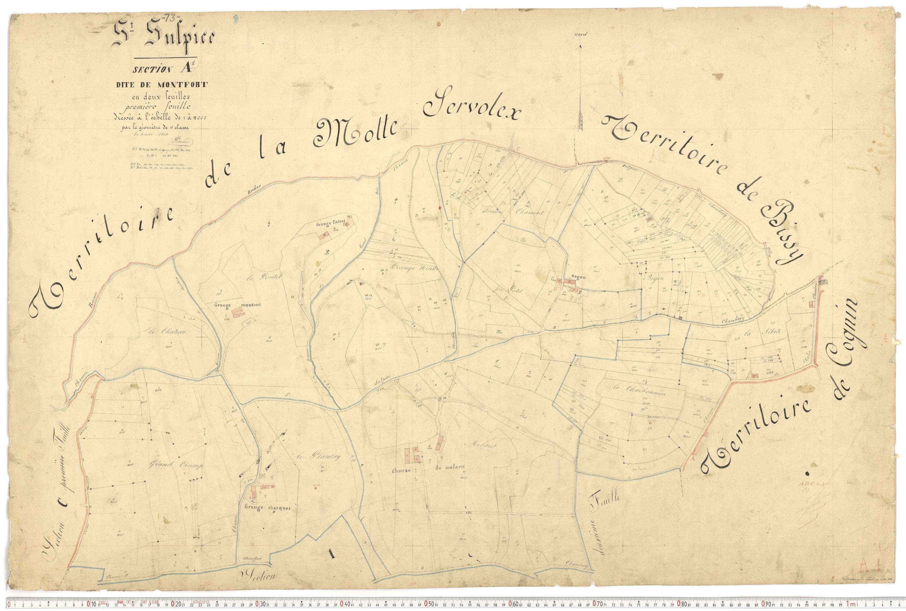 Saint-Sulpice - Plans cadastraux du premier cadastre français.