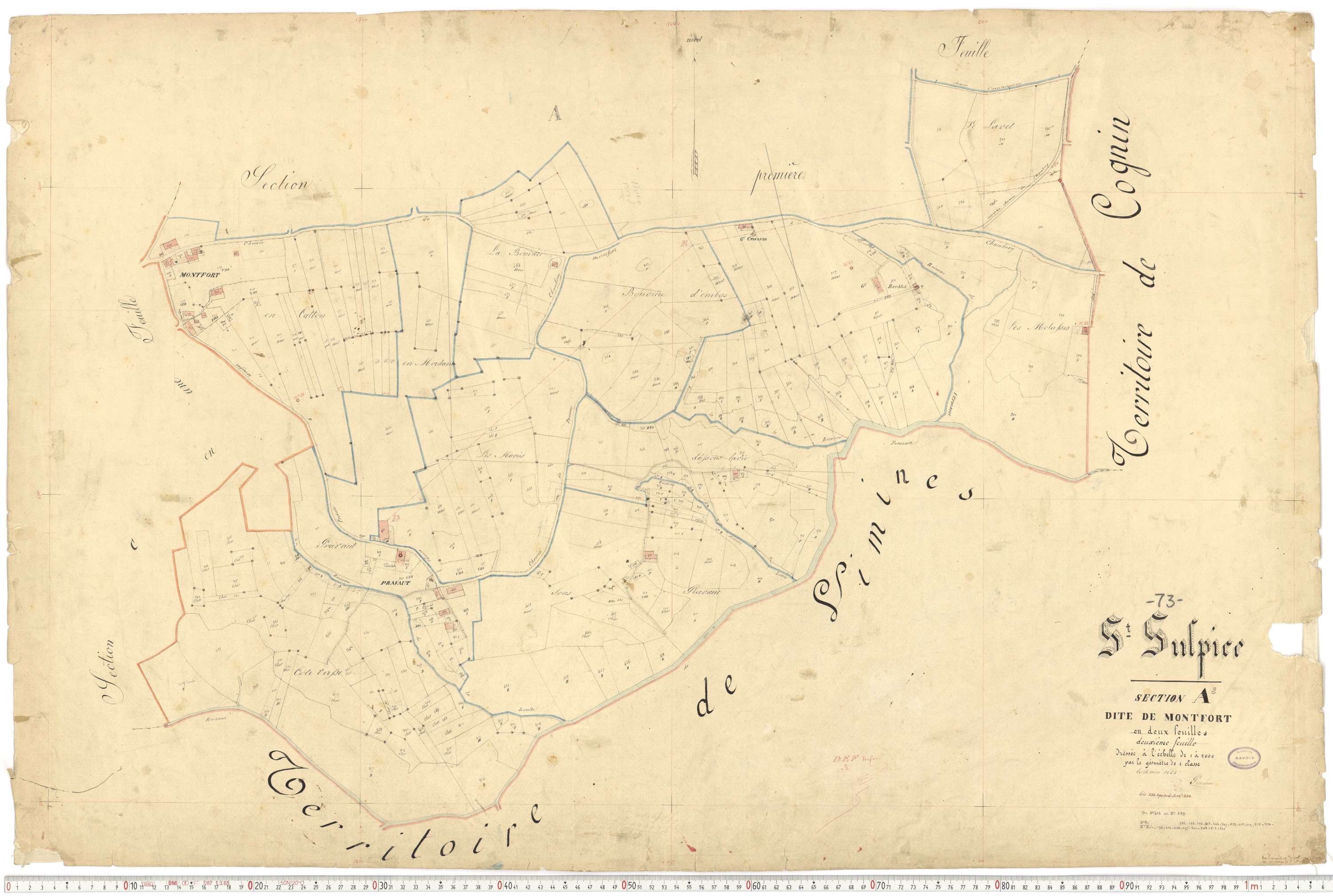 Saint-Sulpice - Plans cadastraux du premier cadastre français.