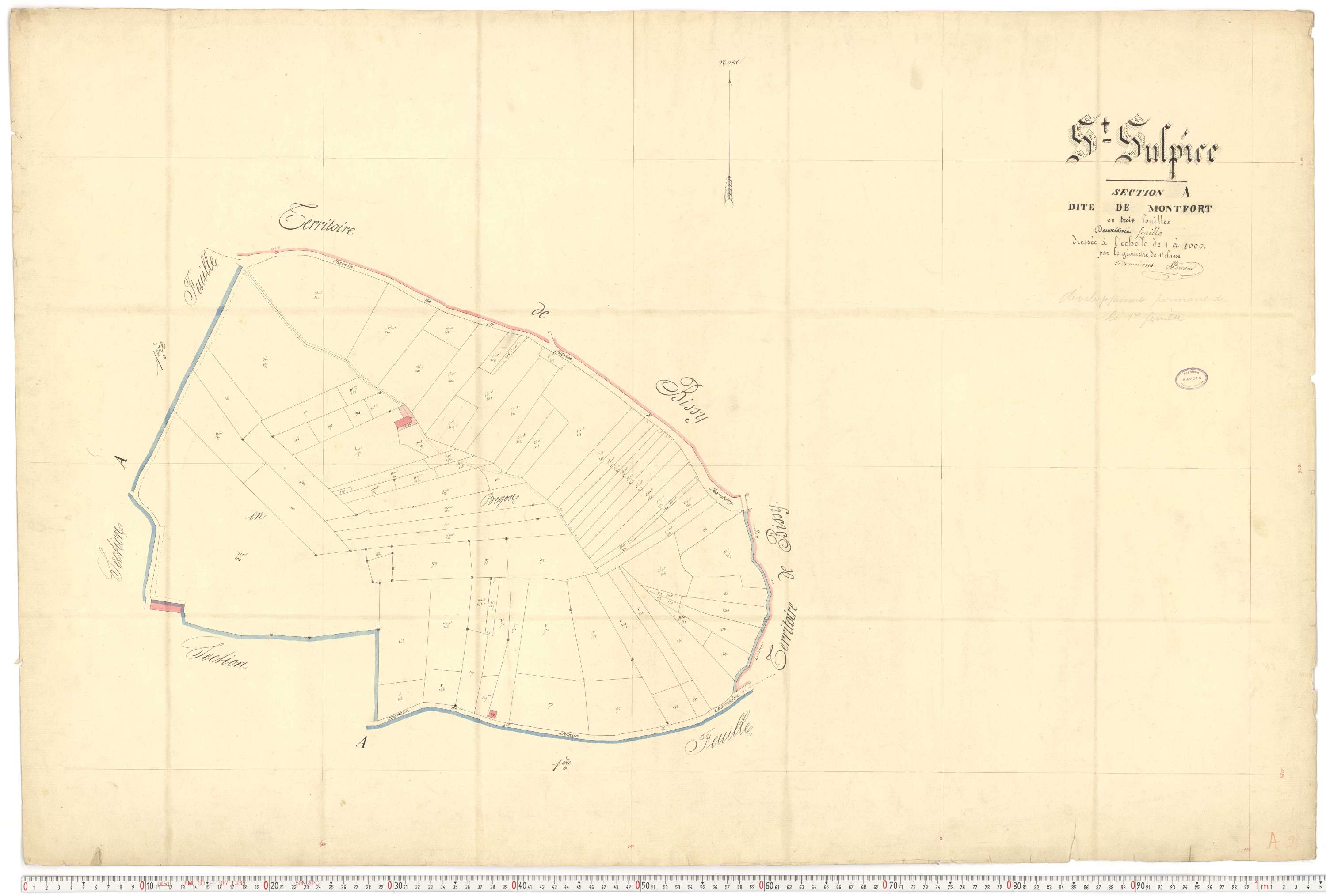 Saint-Sulpice - Plans cadastraux du premier cadastre français.