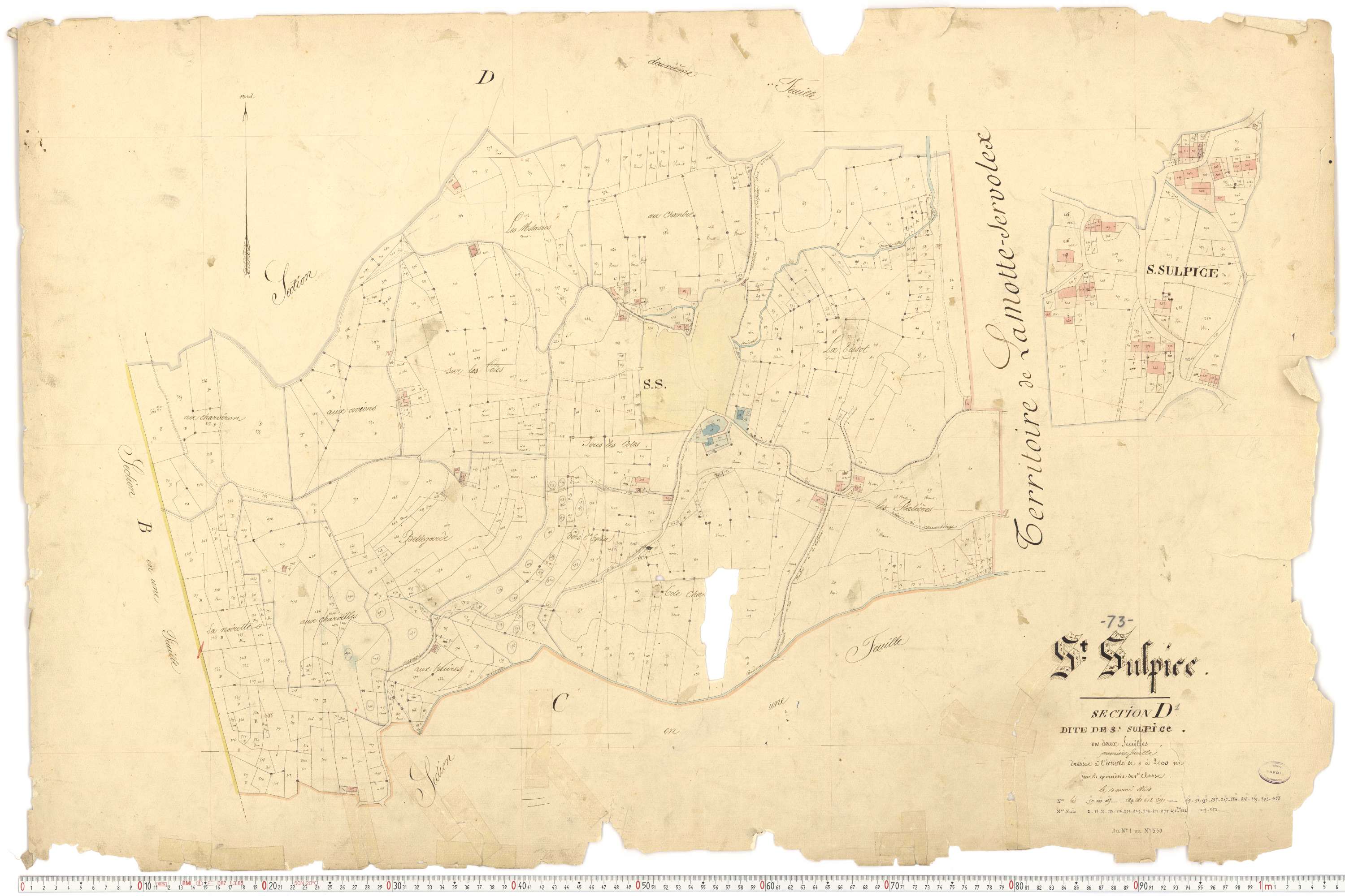 Saint-Sulpice - Plans cadastraux du premier cadastre français.