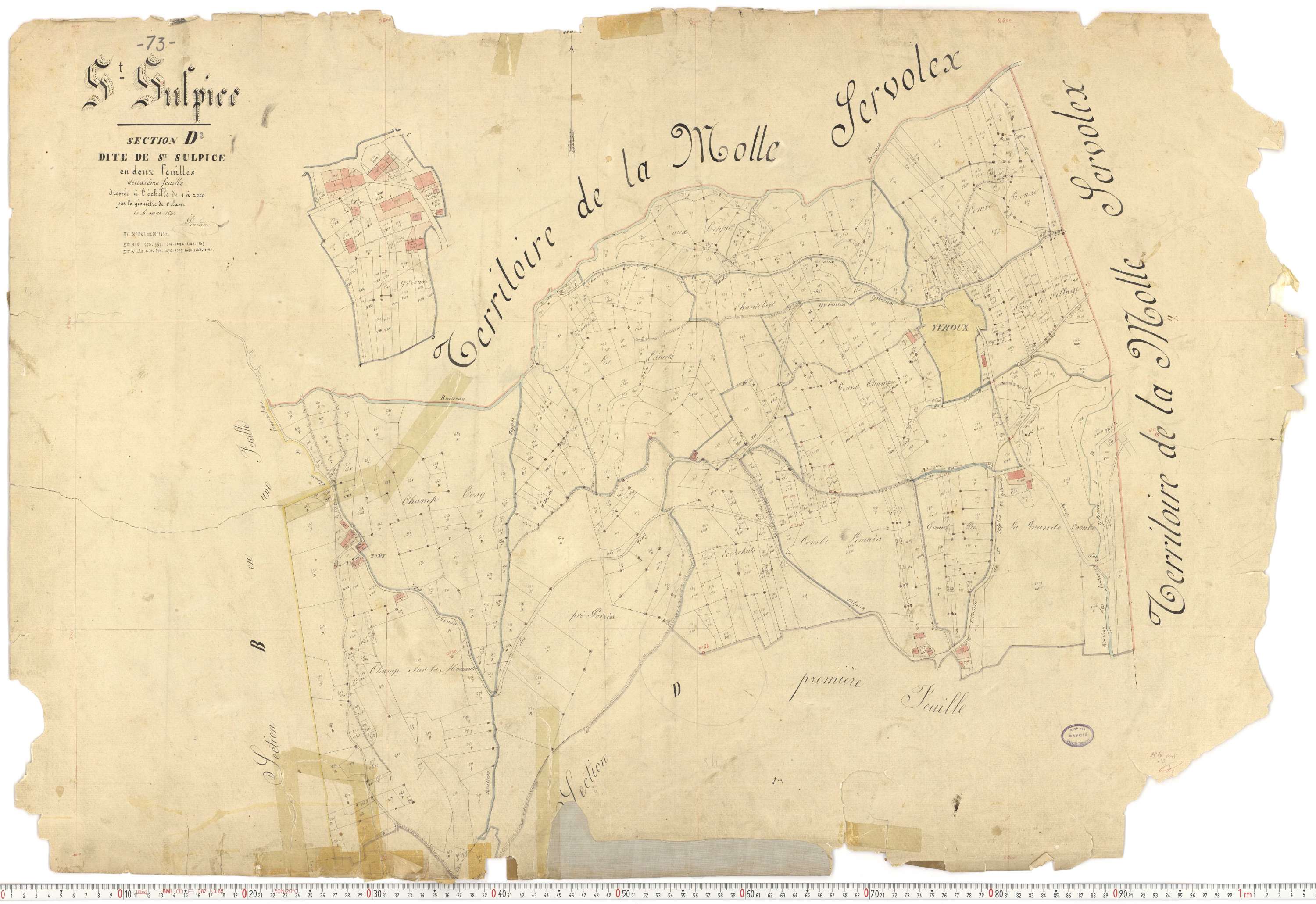 Saint-Sulpice - Plans cadastraux du premier cadastre français.