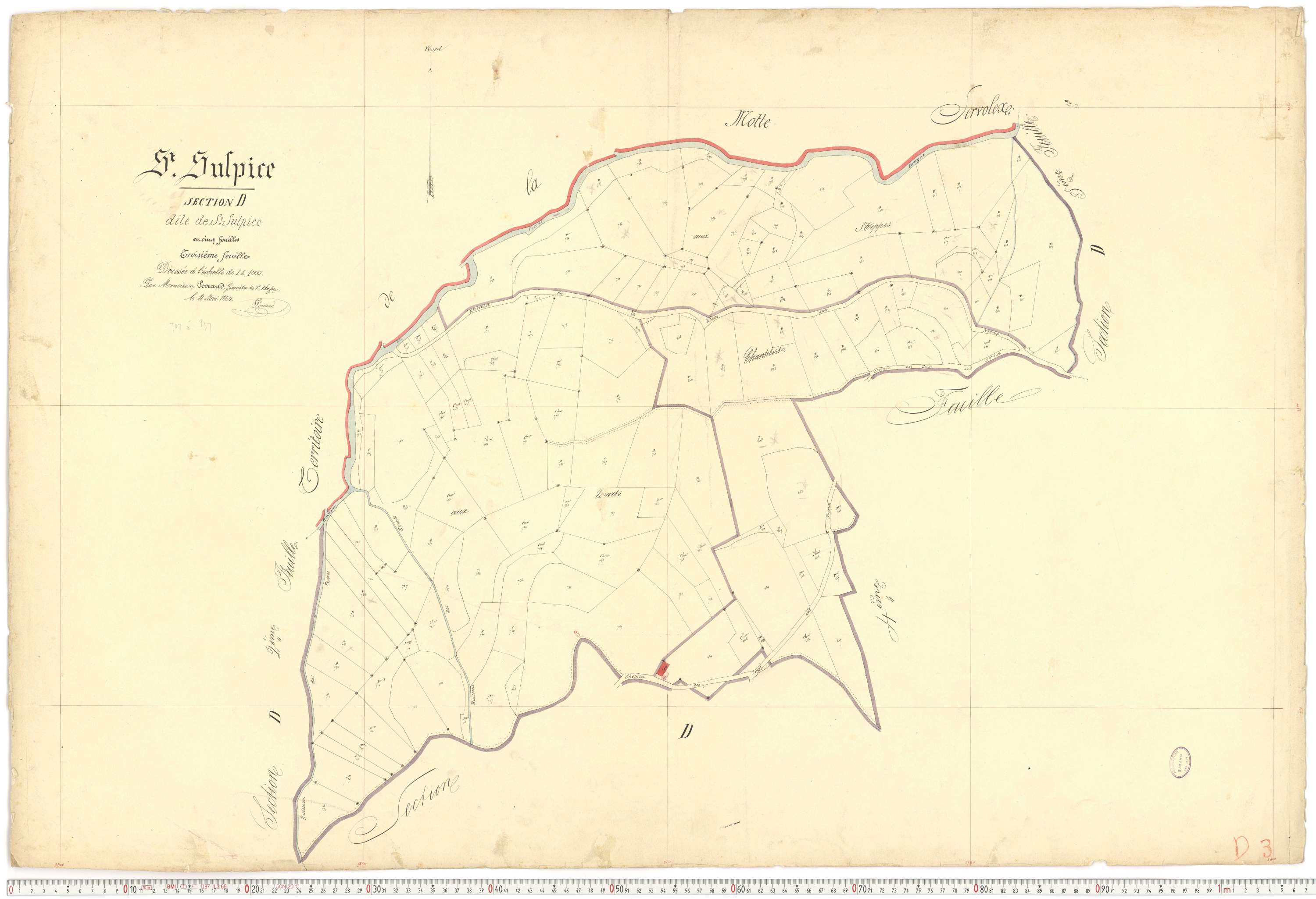 Saint-Sulpice - Plans cadastraux du premier cadastre français.