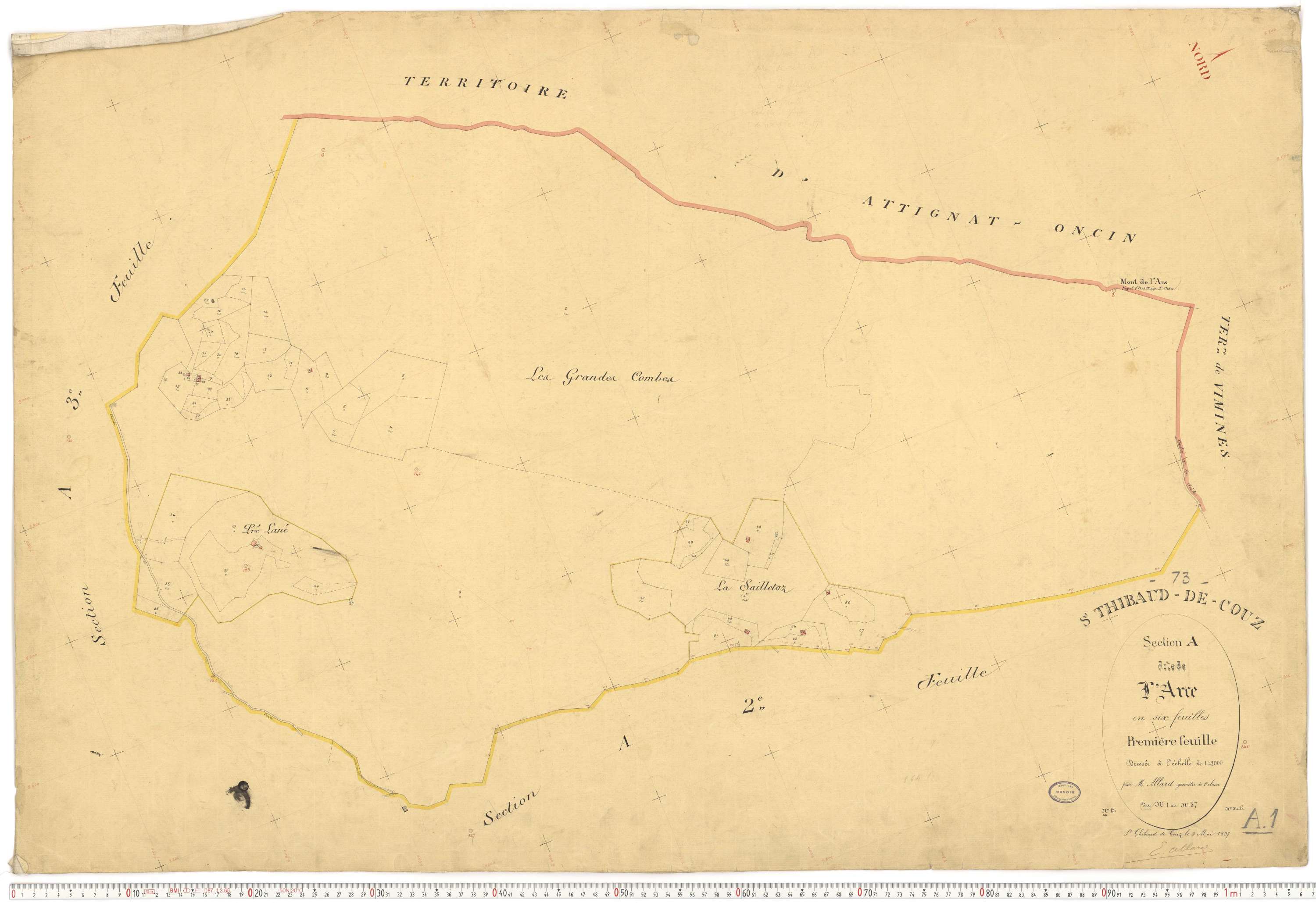 Saint-Thibaud-de-Couz - Plans cadastraux du premier cadastre français.
