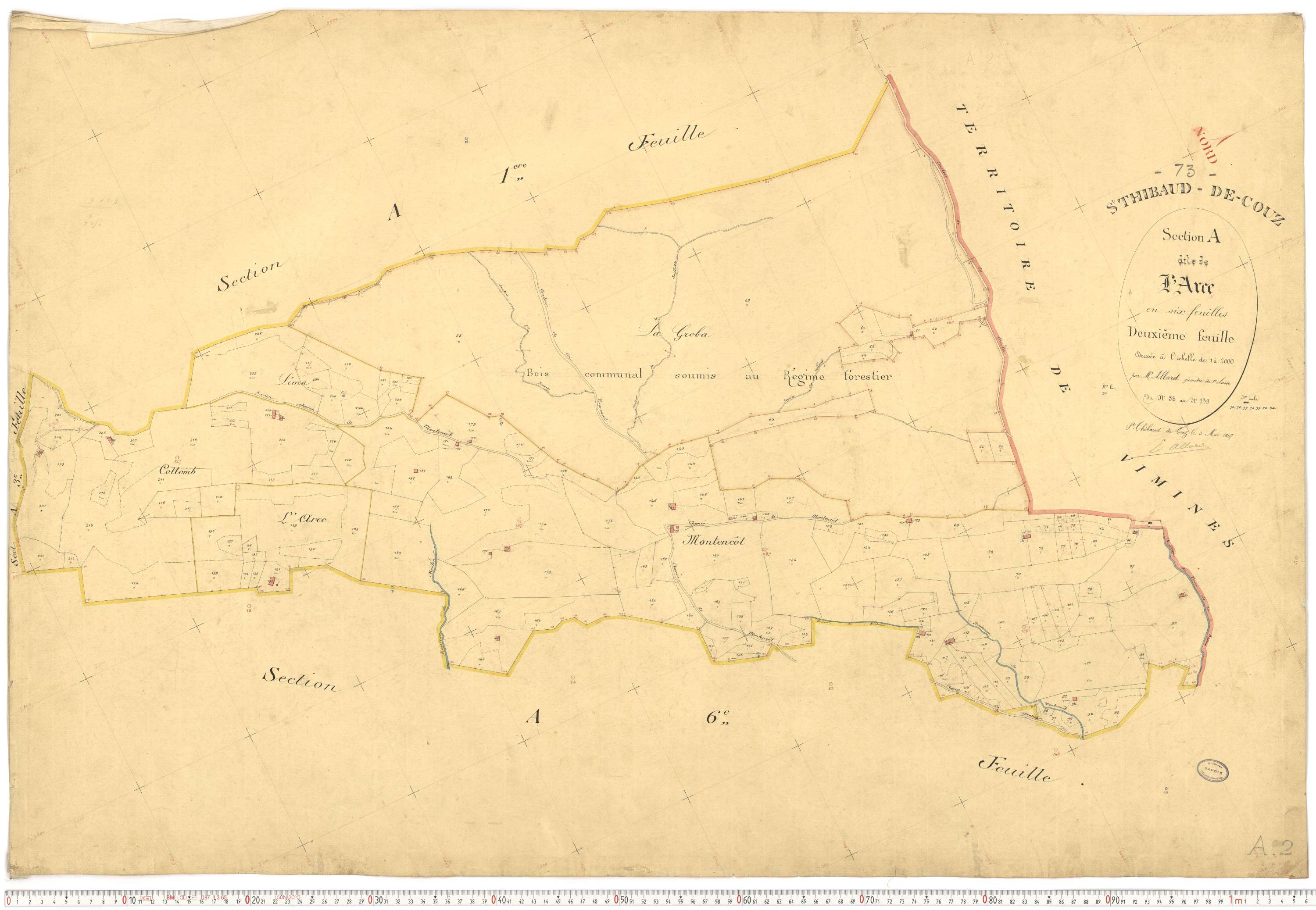 Saint-Thibaud-de-Couz - Plans cadastraux du premier cadastre français.