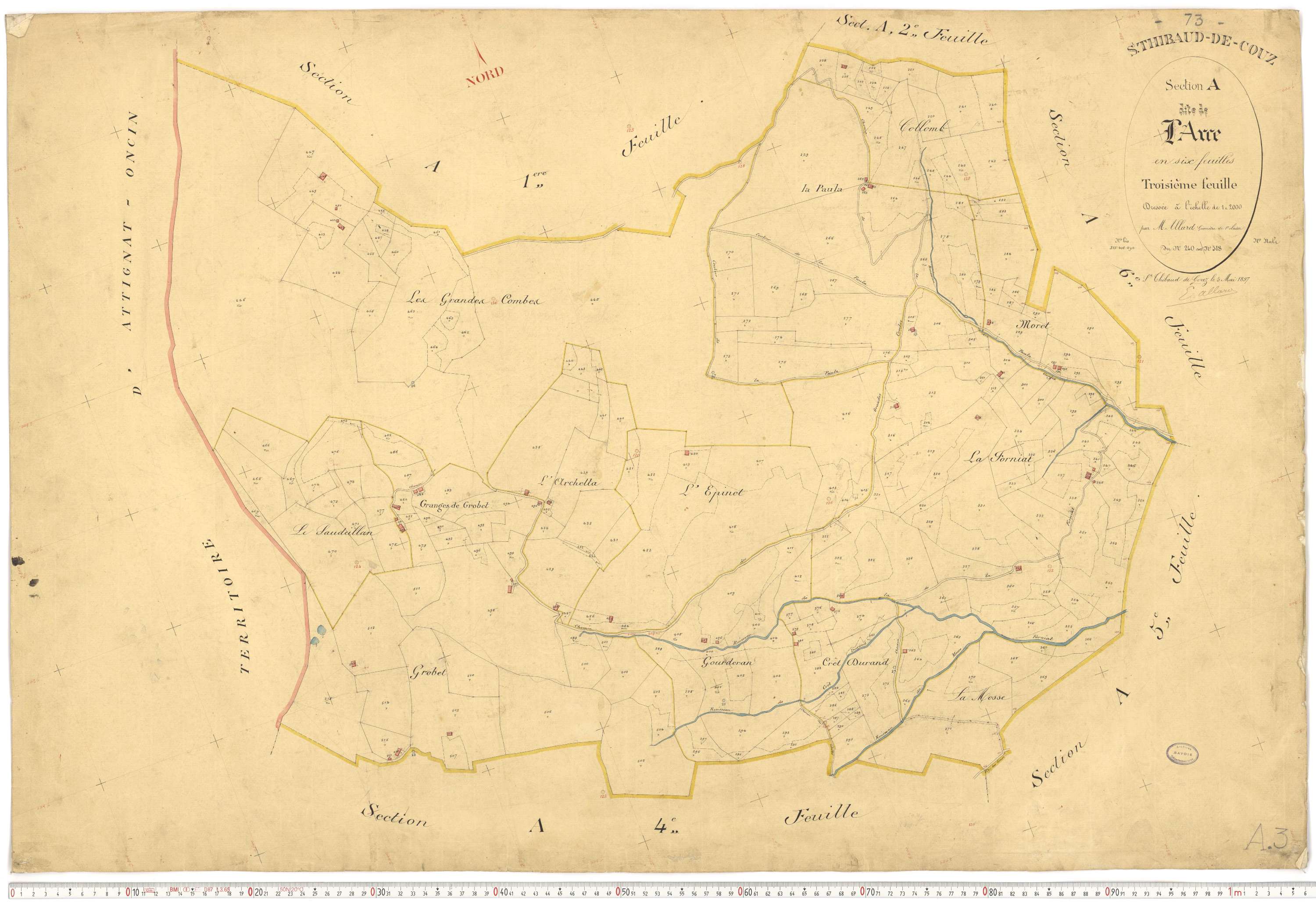 Saint-Thibaud-de-Couz - Plans cadastraux du premier cadastre français.