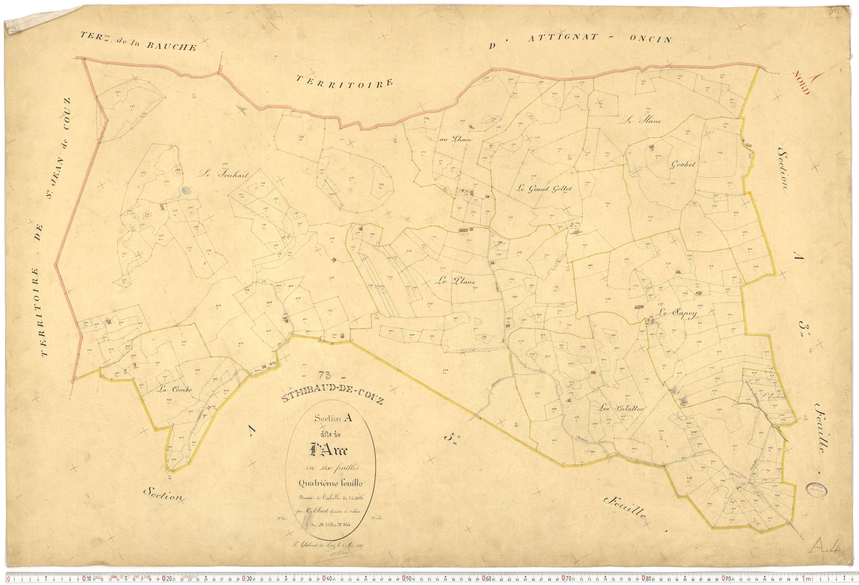 Saint-Thibaud-de-Couz - Plans cadastraux du premier cadastre français.