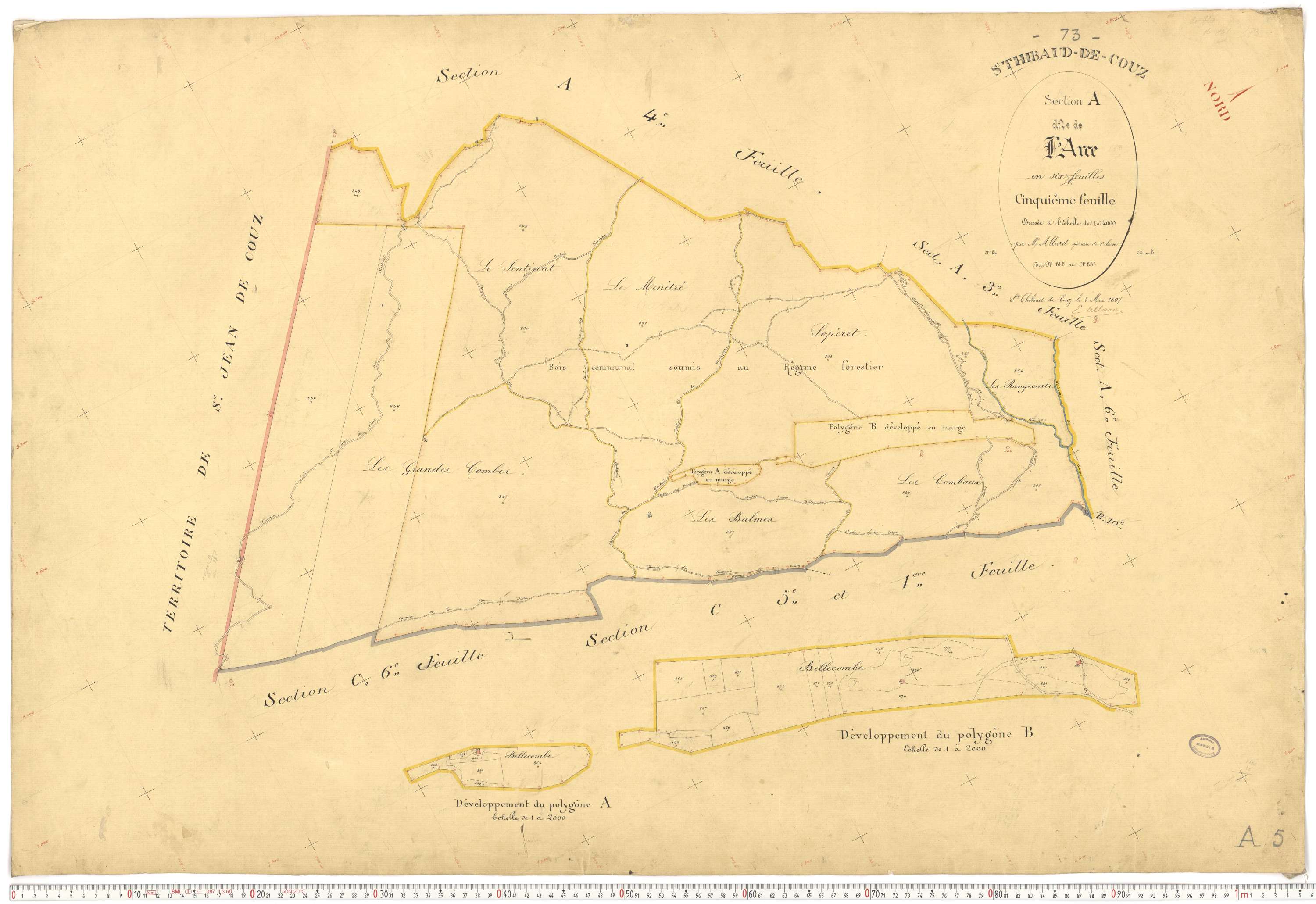 Saint-Thibaud-de-Couz - Plans cadastraux du premier cadastre français.