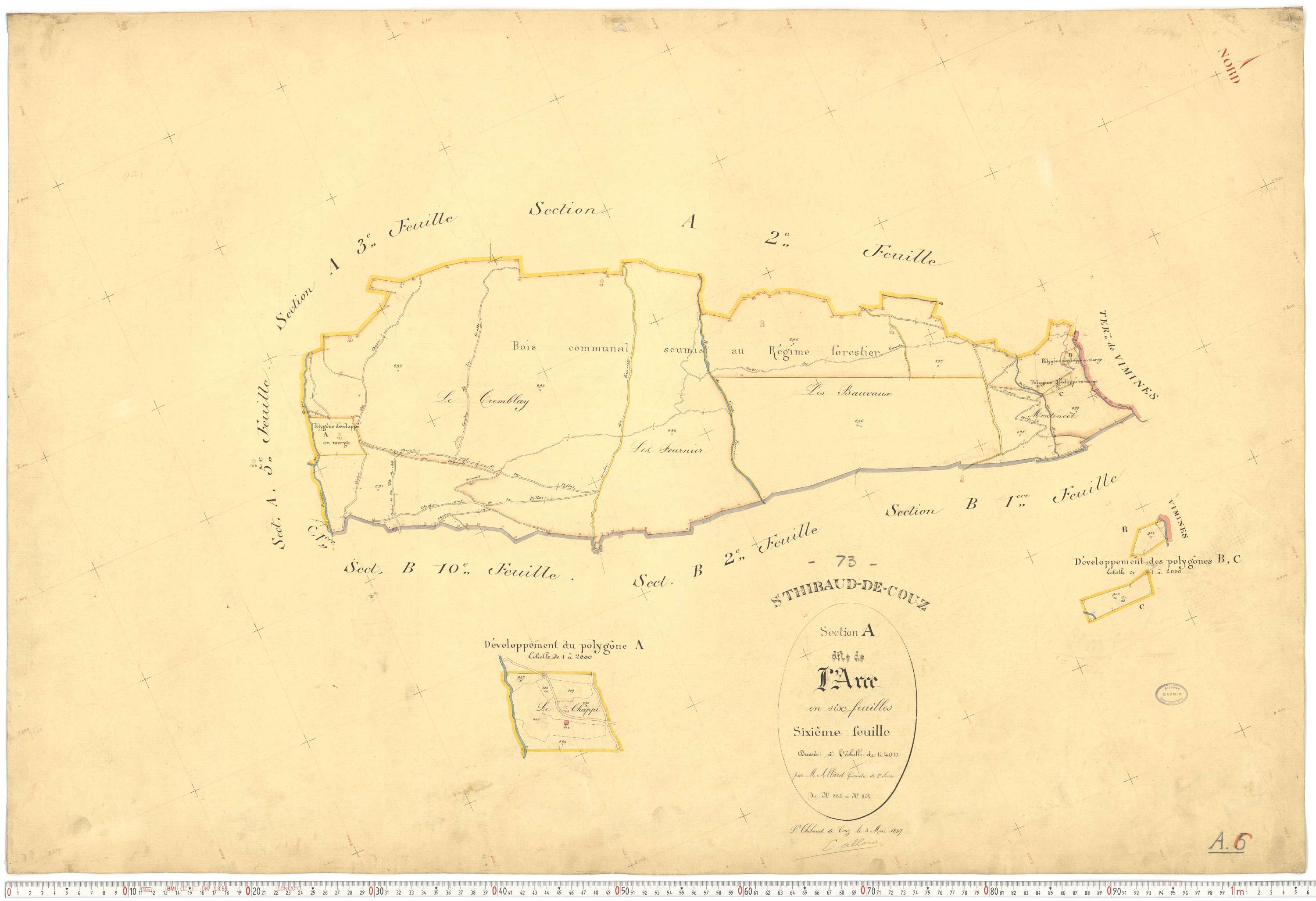 Saint-Thibaud-de-Couz - Plans cadastraux du premier cadastre français.
