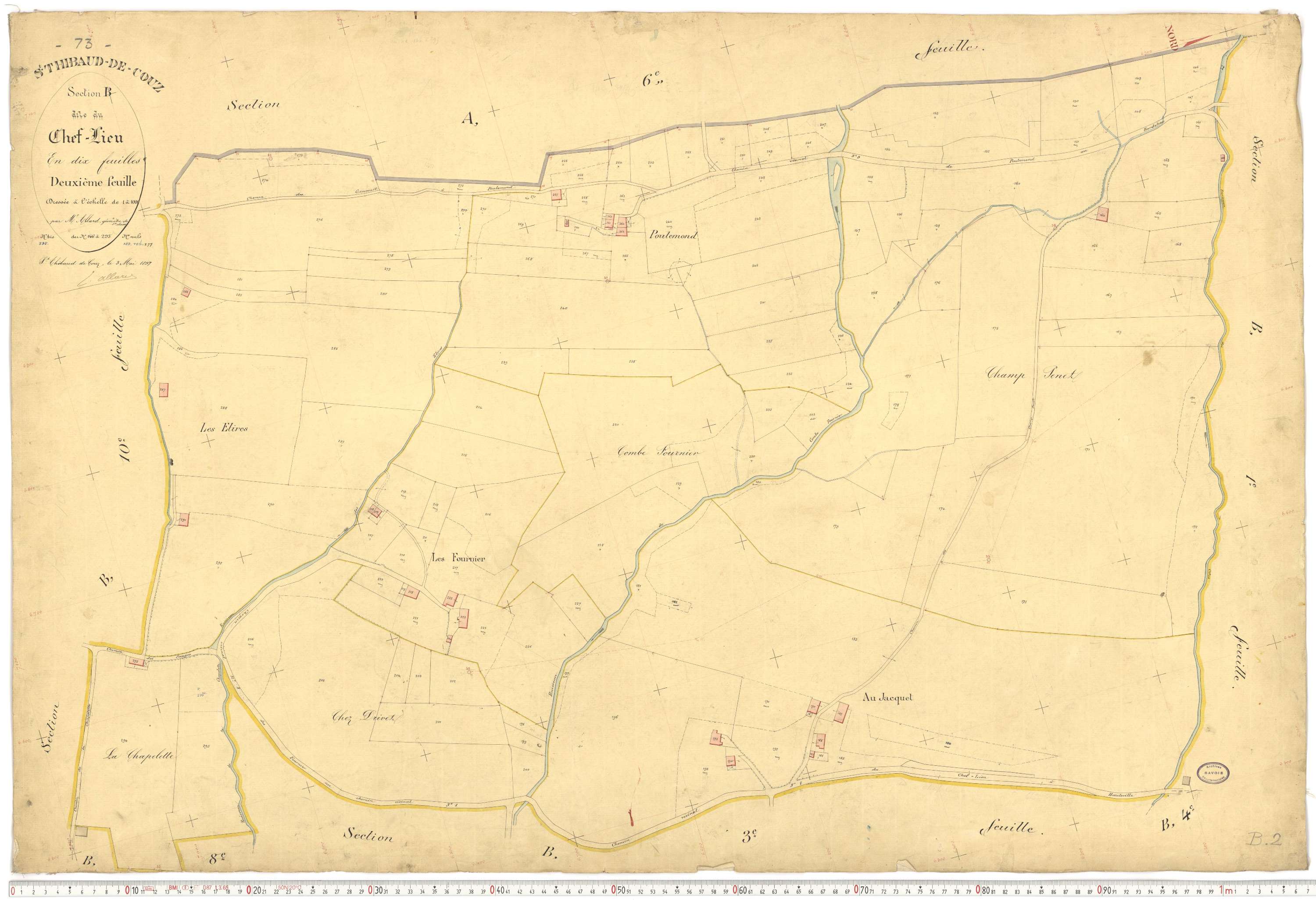 Saint-Thibaud-de-Couz - Plans cadastraux du premier cadastre français.